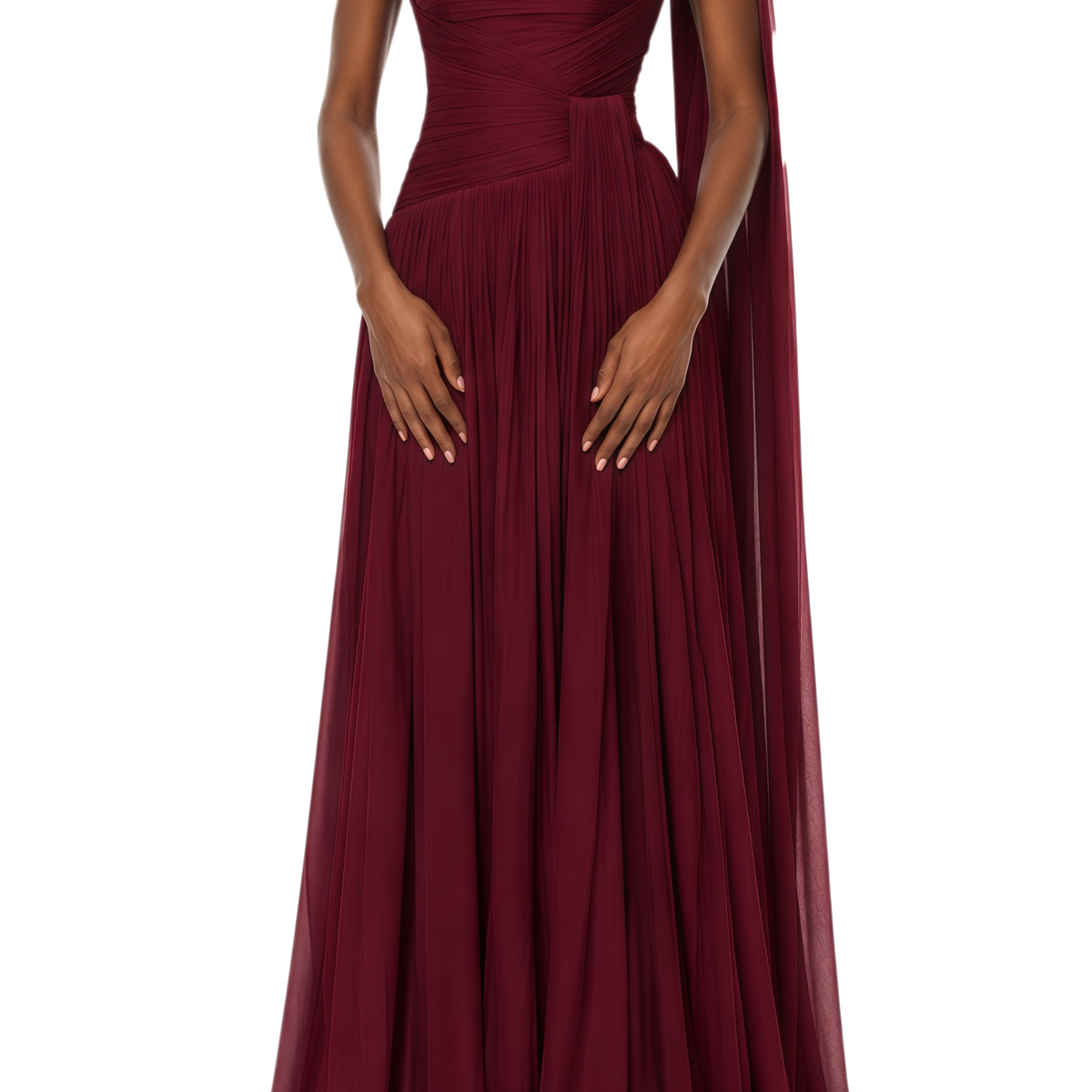 pleated turtleneck dress Asymmetric pleated turtleneck maxi dress in black - Magda Butrym