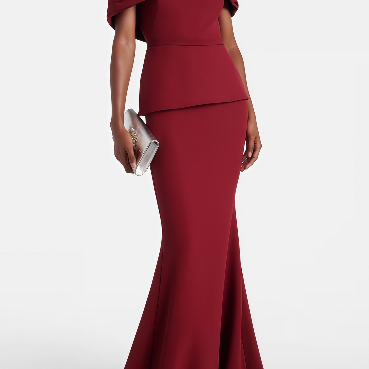 Nathalie Dress Burgundy main image 1