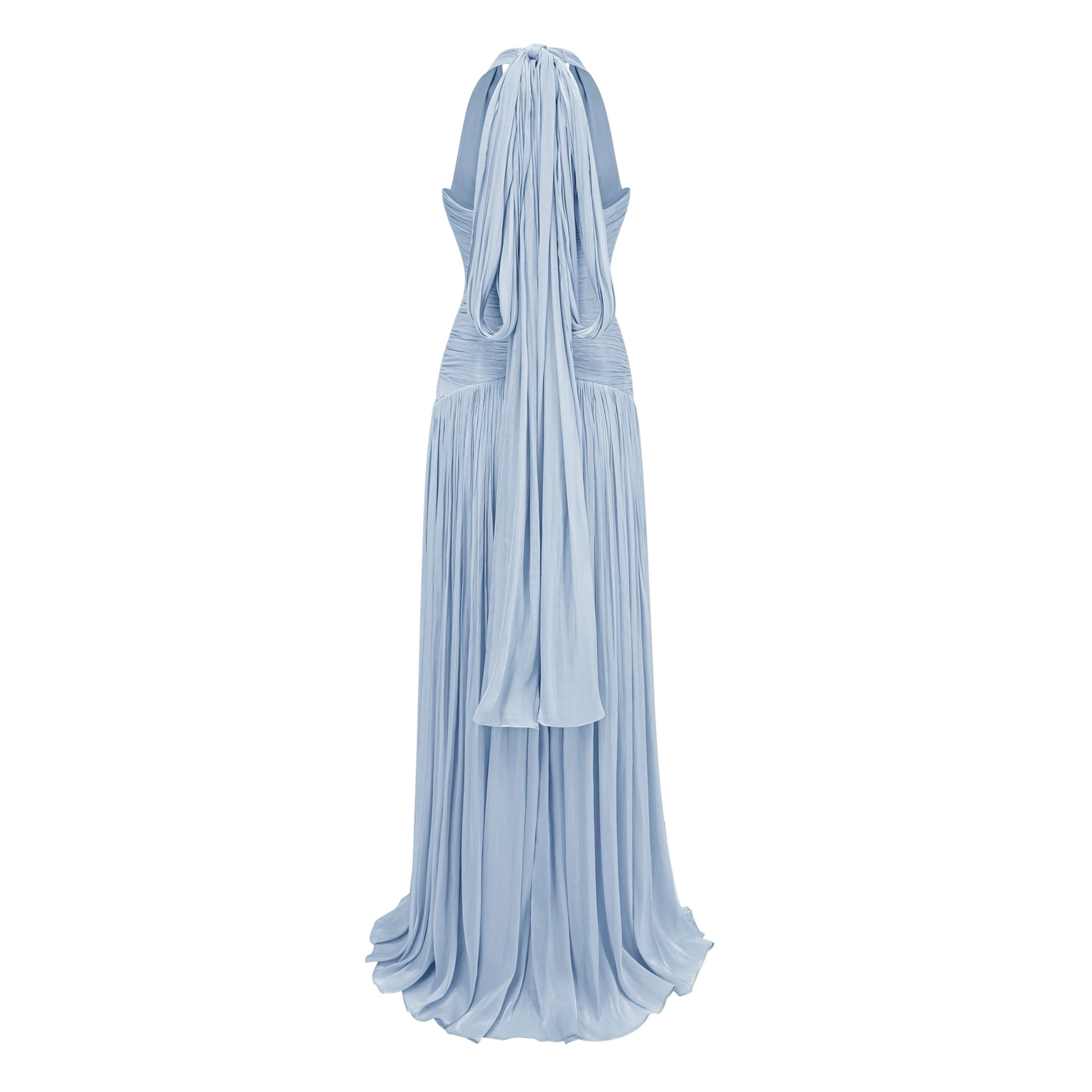 Bertha Blue Gathered Maxi Dress