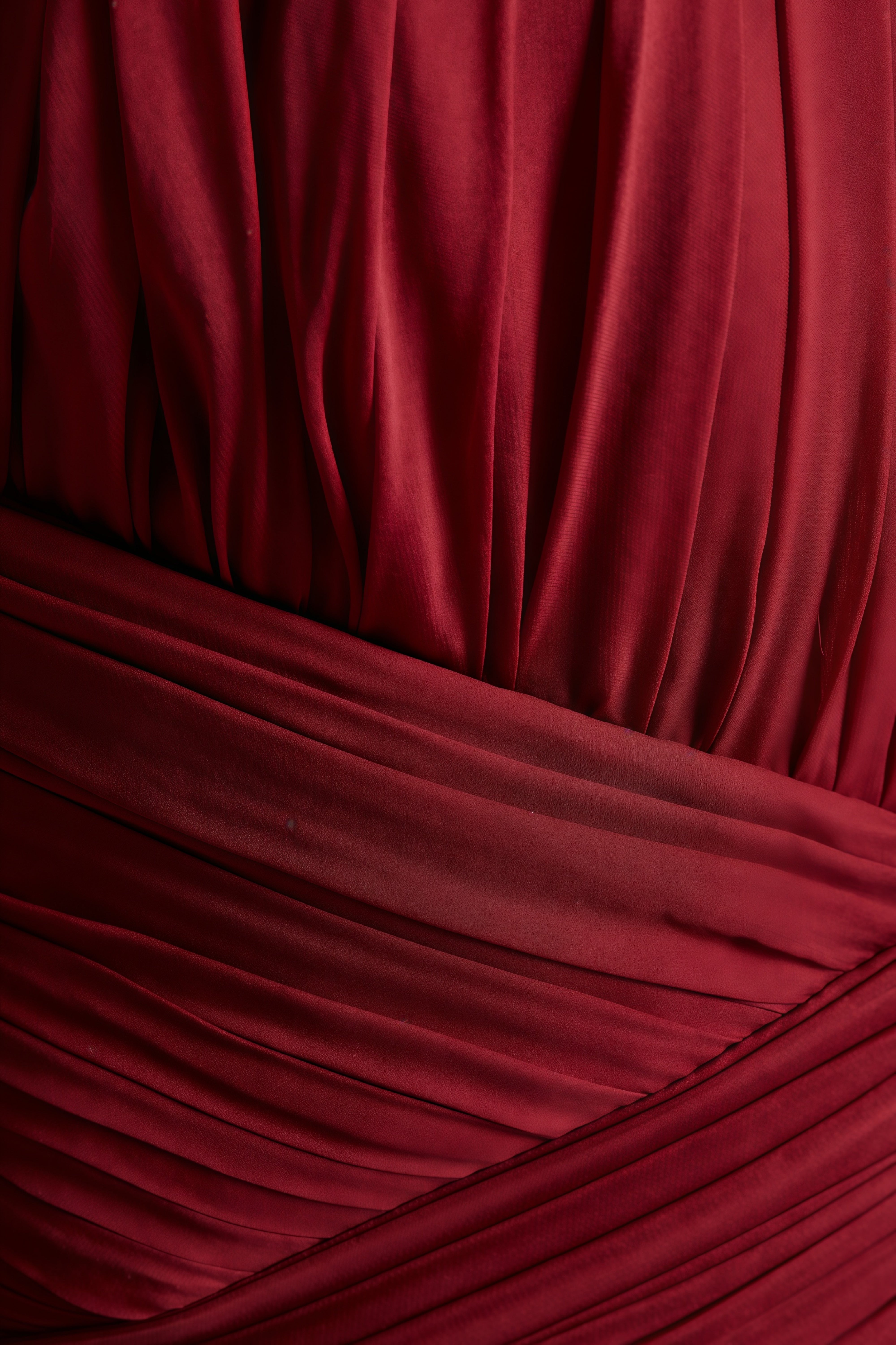 Liora Red Cape Design Ruched Maxi Dress