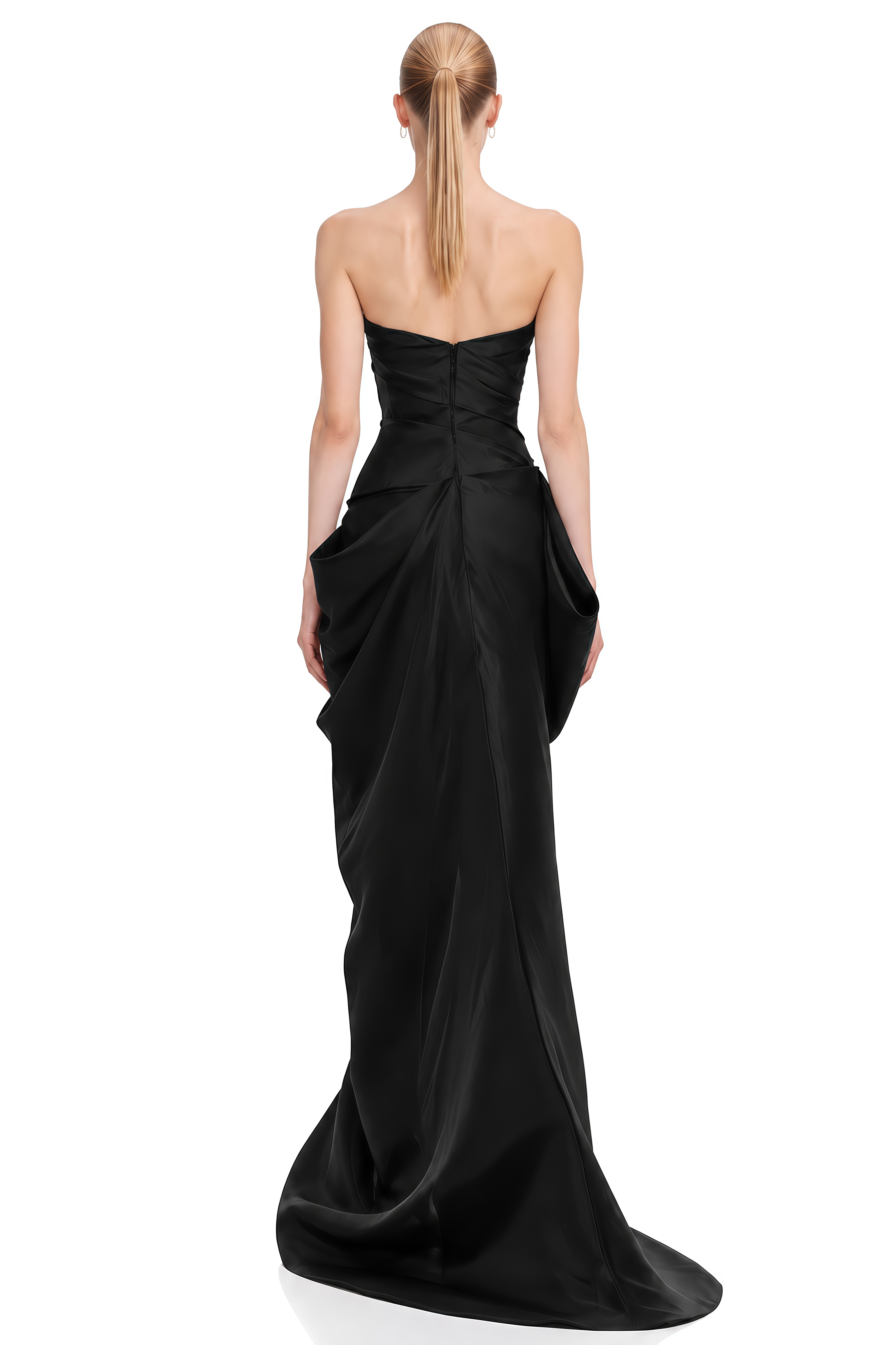 Tilly Black Strapless Embellished Maxi Dress