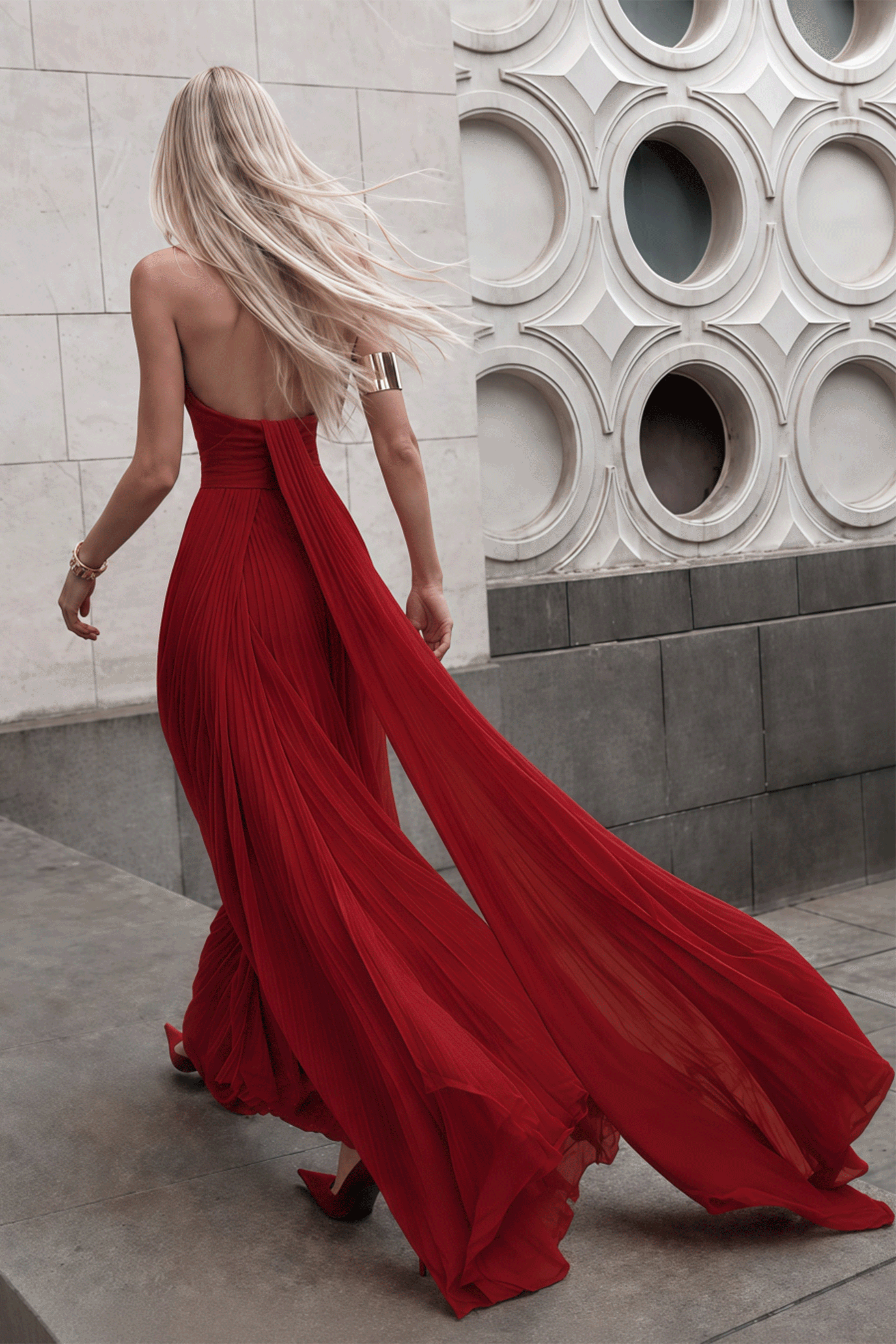 Willow Red Sweetheart Neck Ruched Maxi Dress