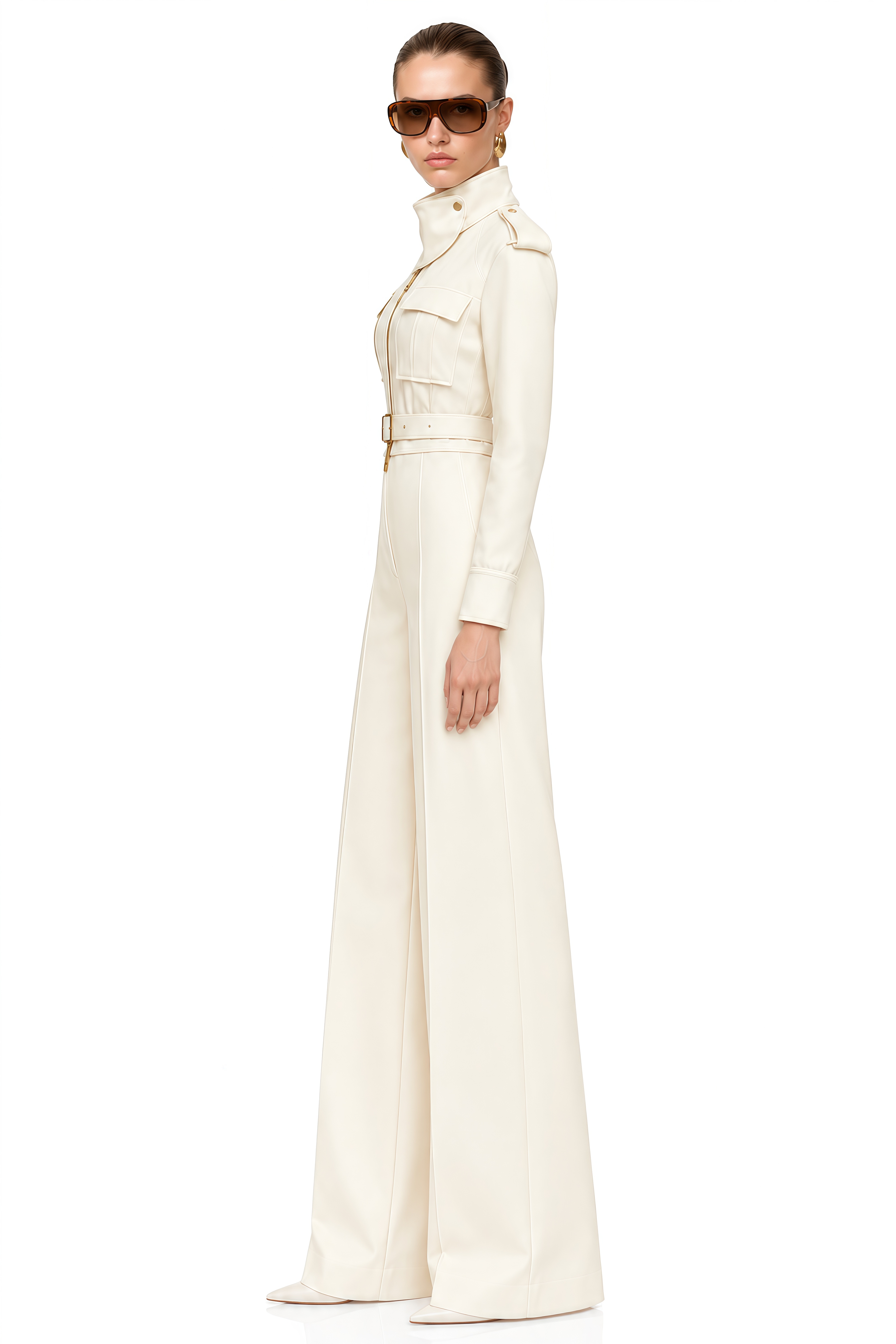 Maeve White Long Sleeves Cropped Jacket