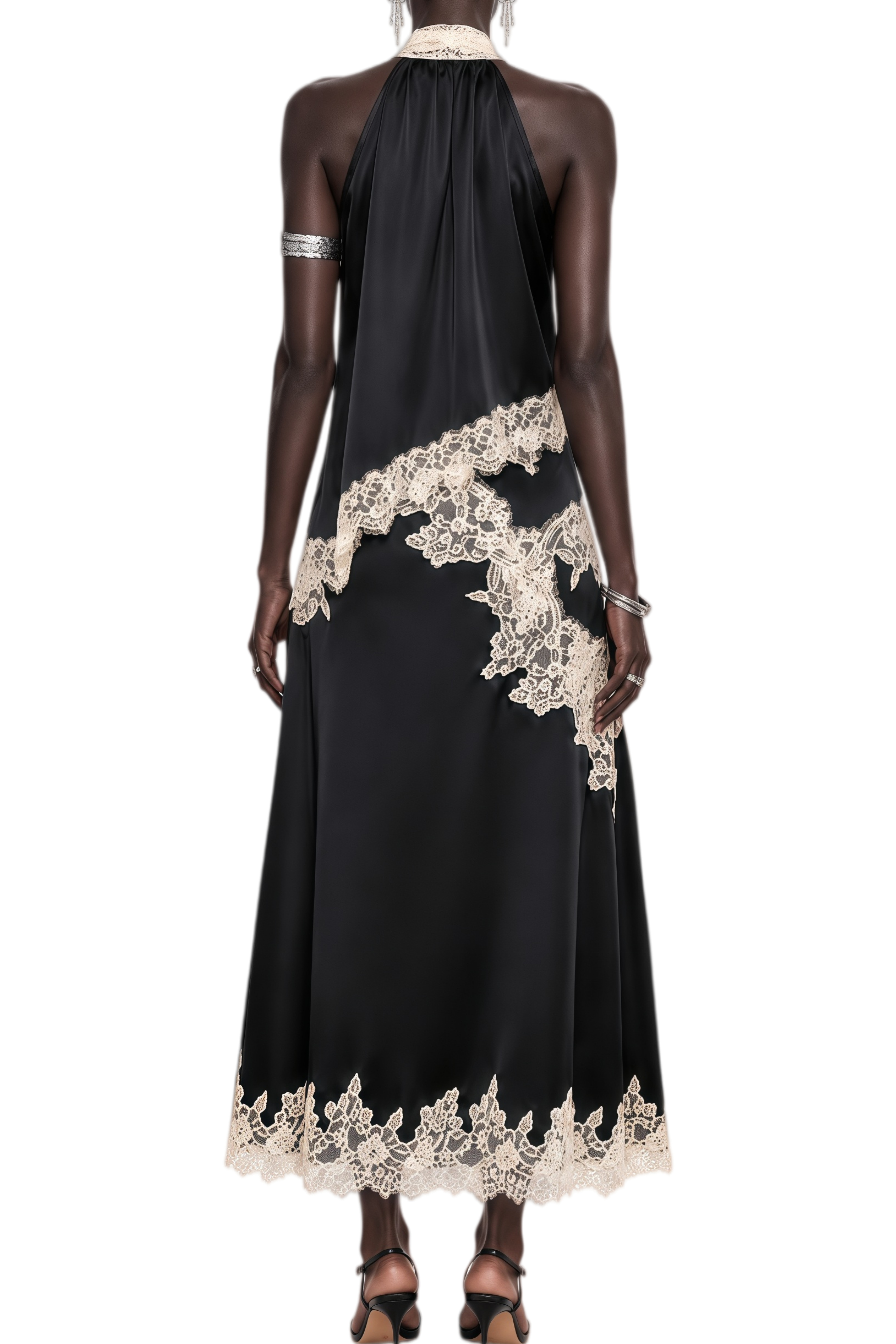Linnea Black Sleeveless Asymmetrical Top & Skirt Set