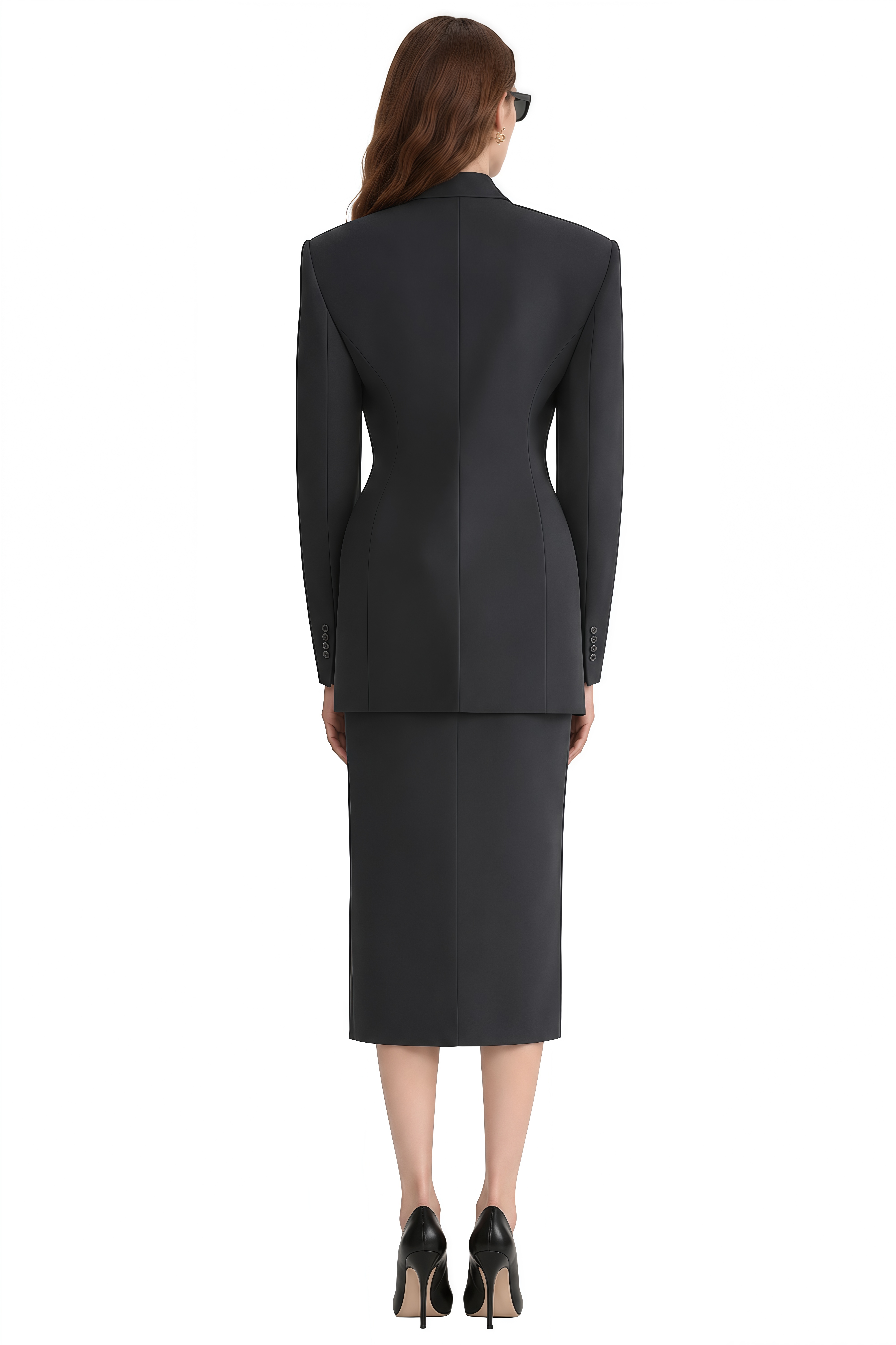 Sylvia Black Long Sleeves Structured Jacket
