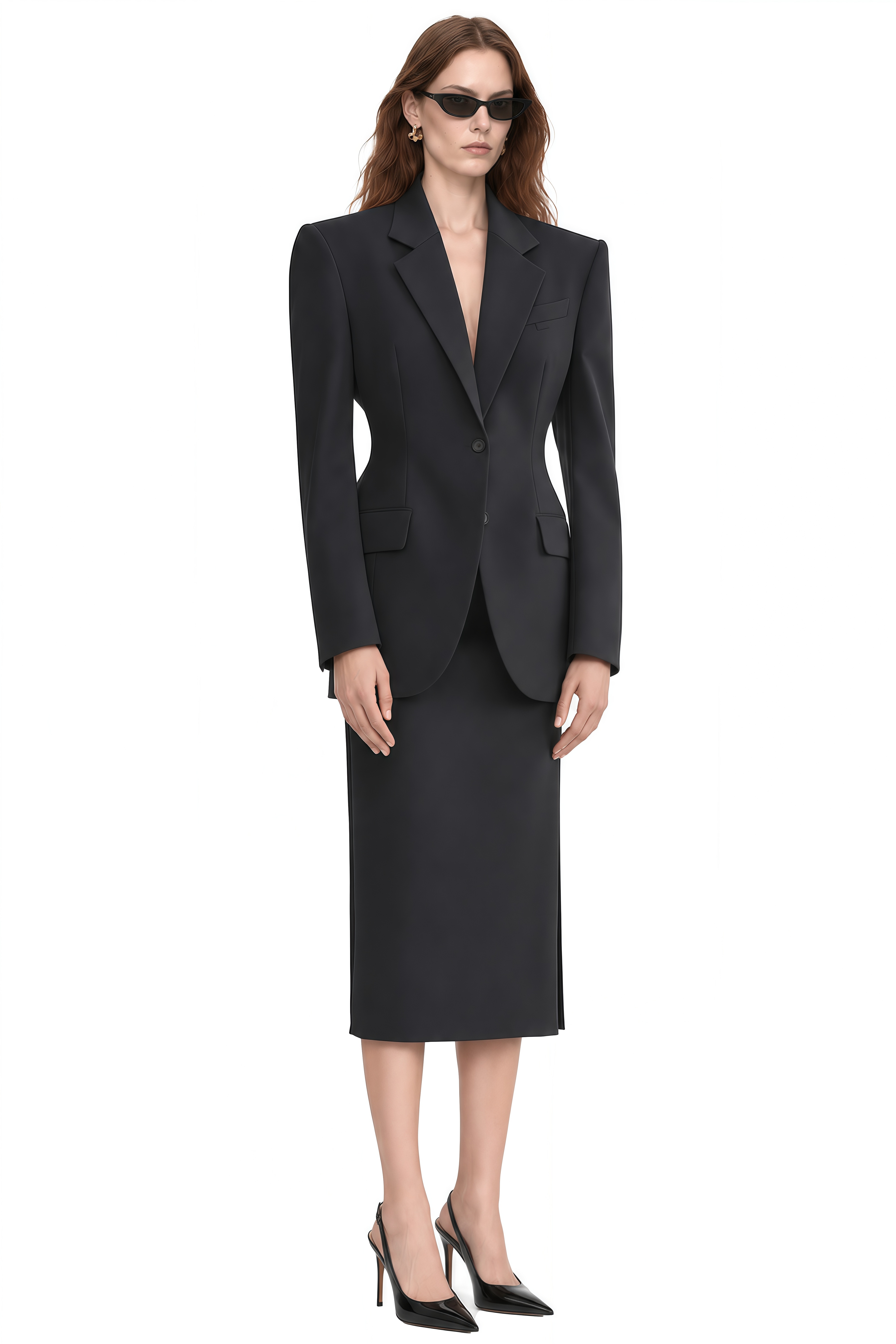 Sylvia Black Long Sleeves Structured Jacket