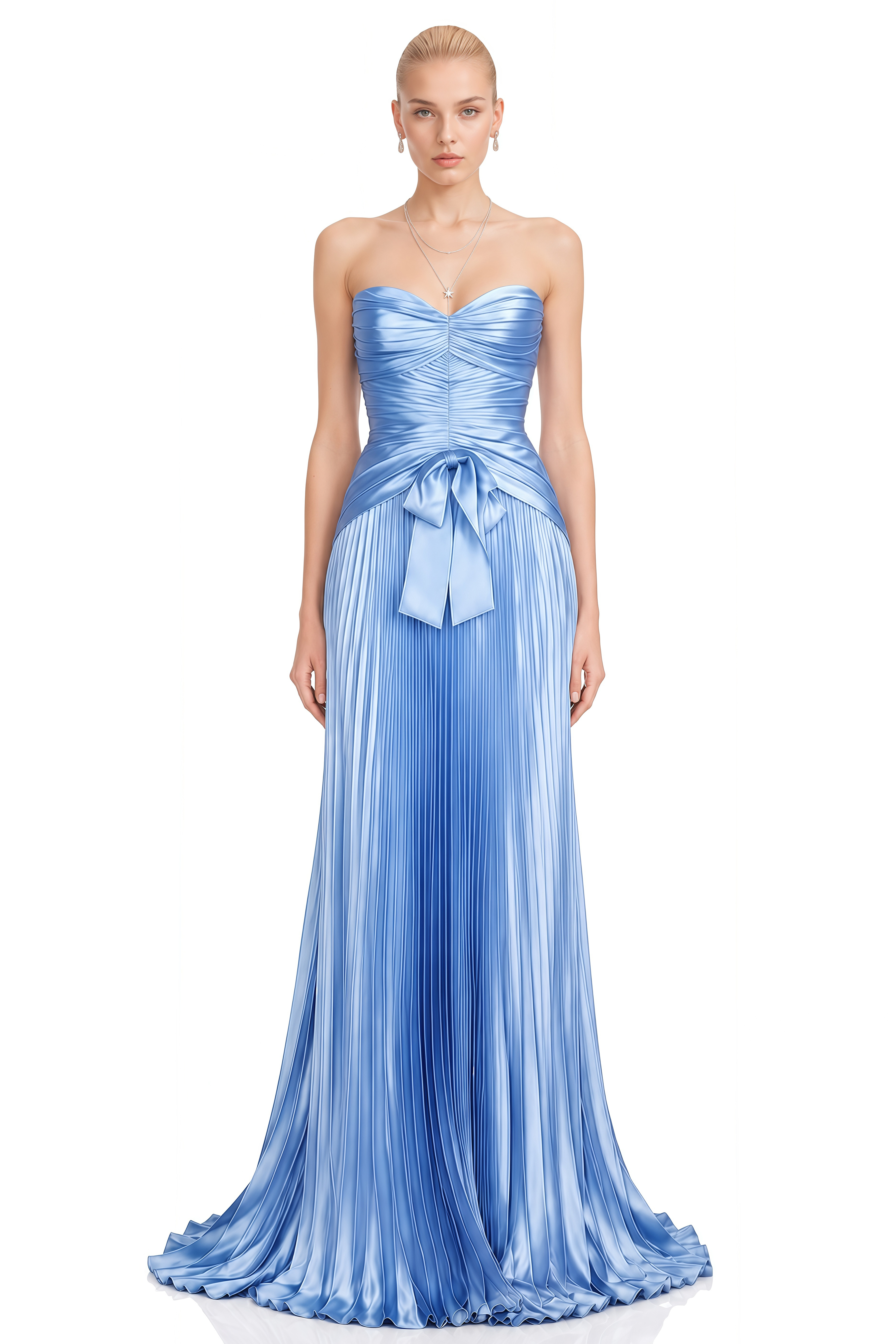 Madeline Blue Off Shoulder Ruched Maxi Dress