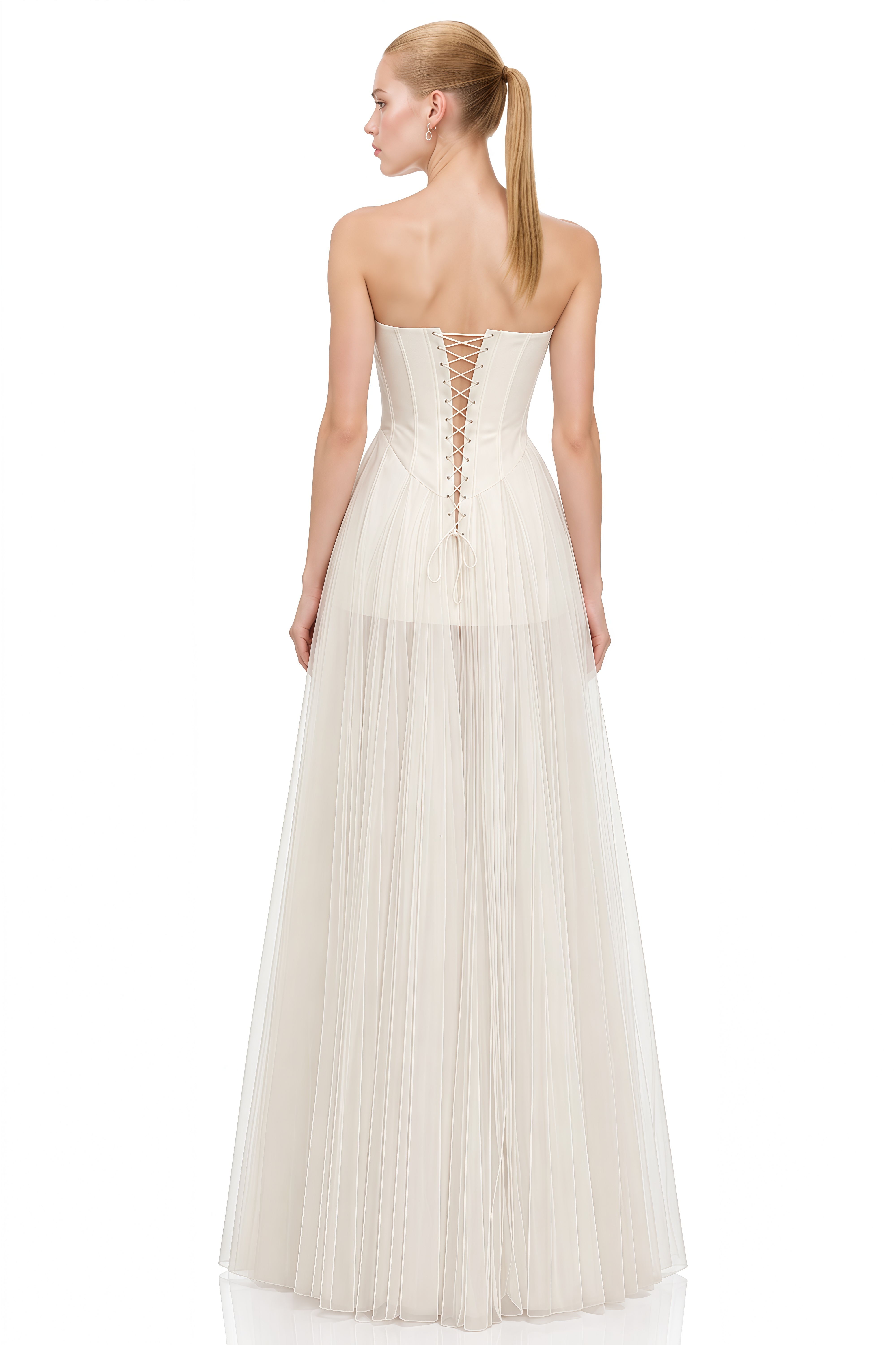 Estelle White Halterneck Bow Maxi Dress