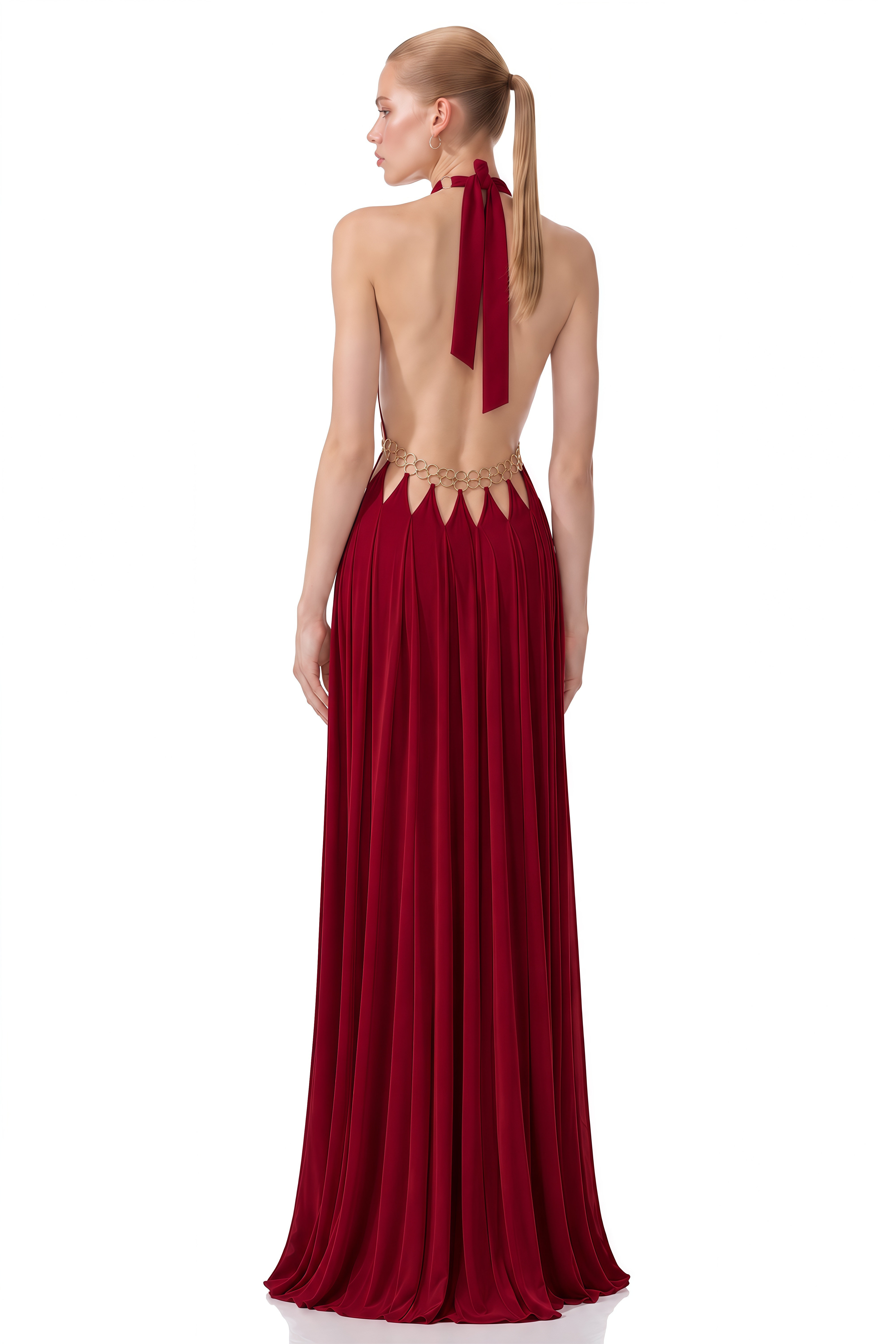 Posie Red Halterneck Cut-Out Maxi Dress
