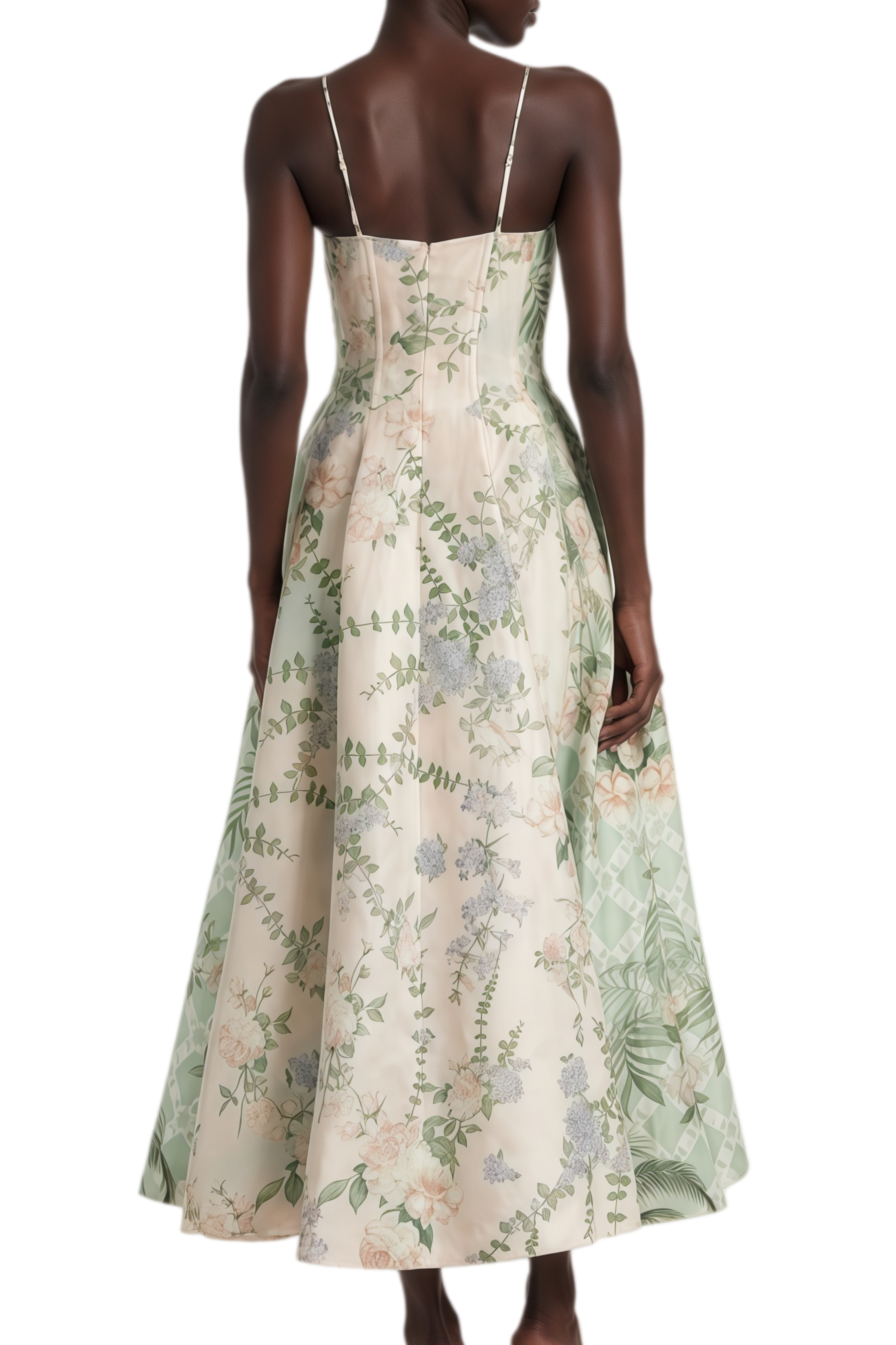 Elizabeth Pink Floral Print Maxi Dress