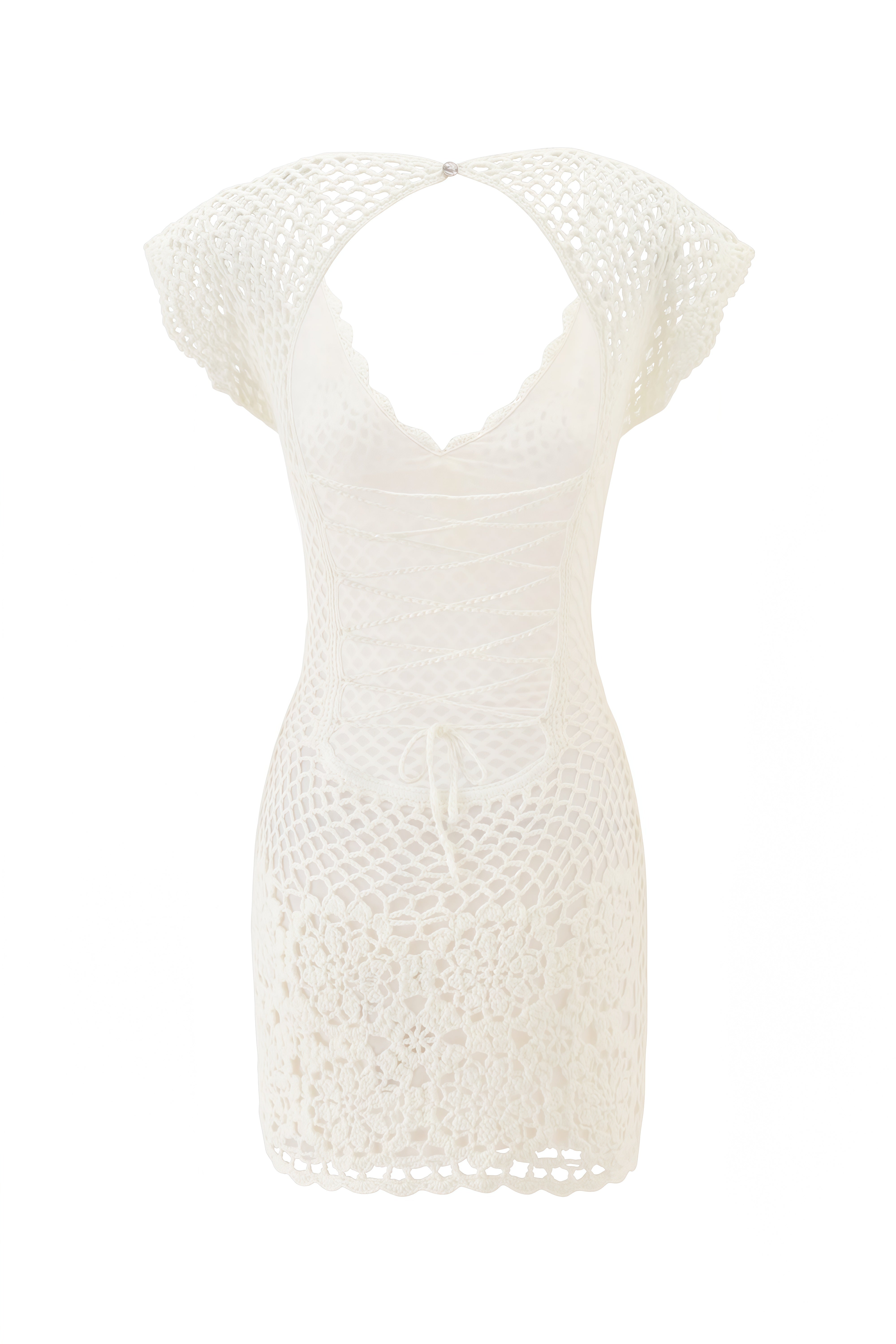 Hazel White Floral Cut-Out Mini Dress