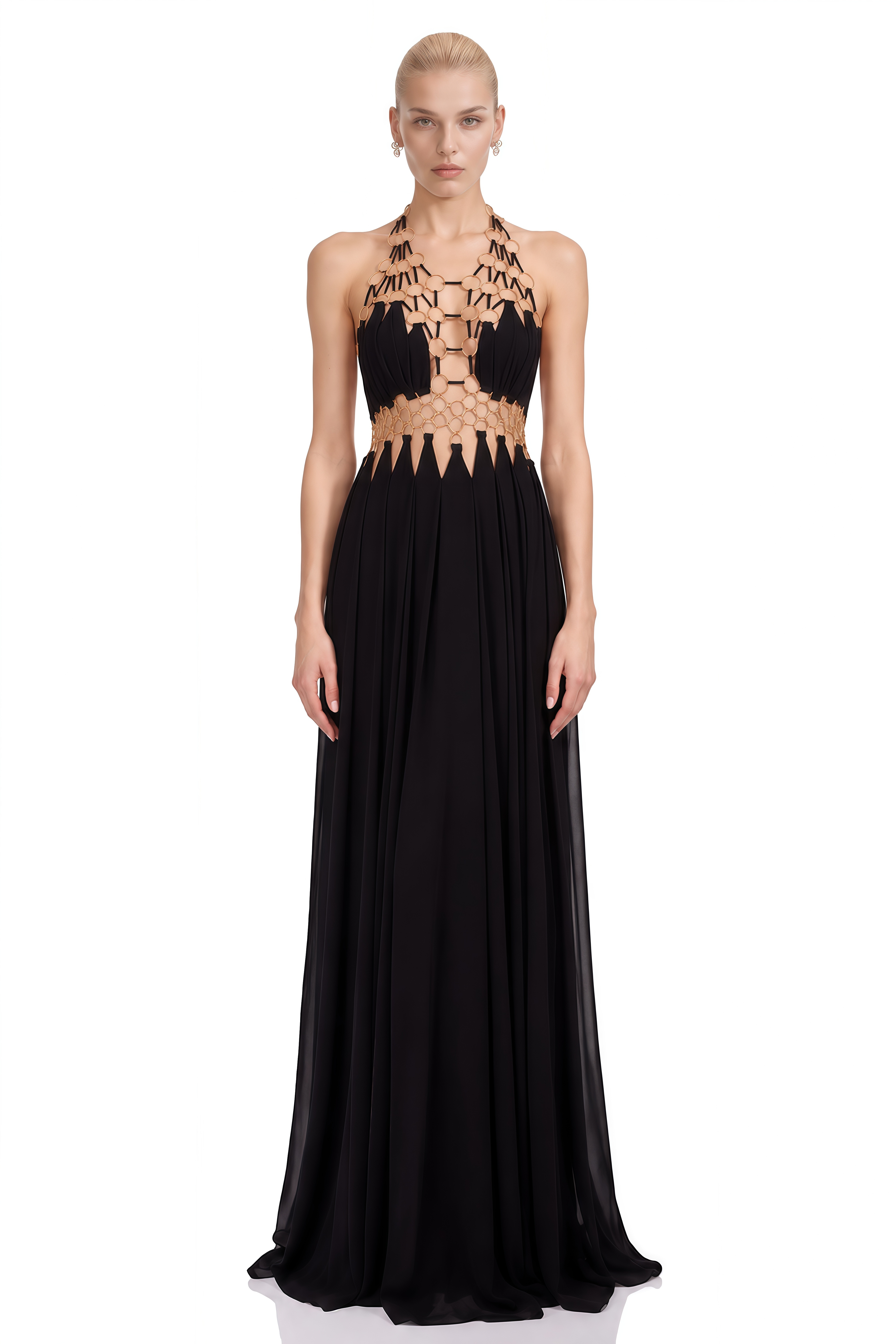 Posie Black Halterneck Cut-Out Maxi Dress