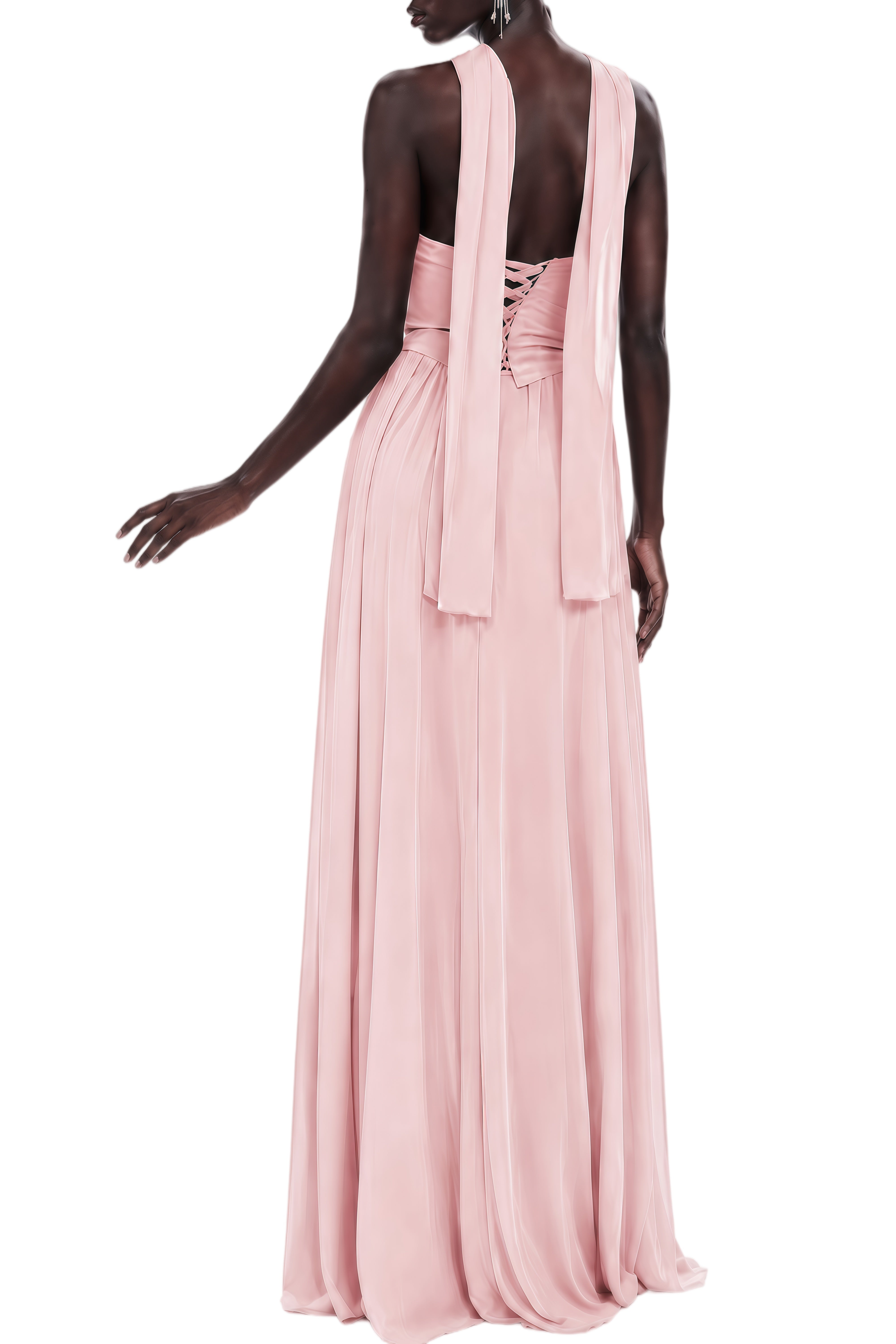 Ophelia Pink Off Shoulder Sleeveless Maxi Dress