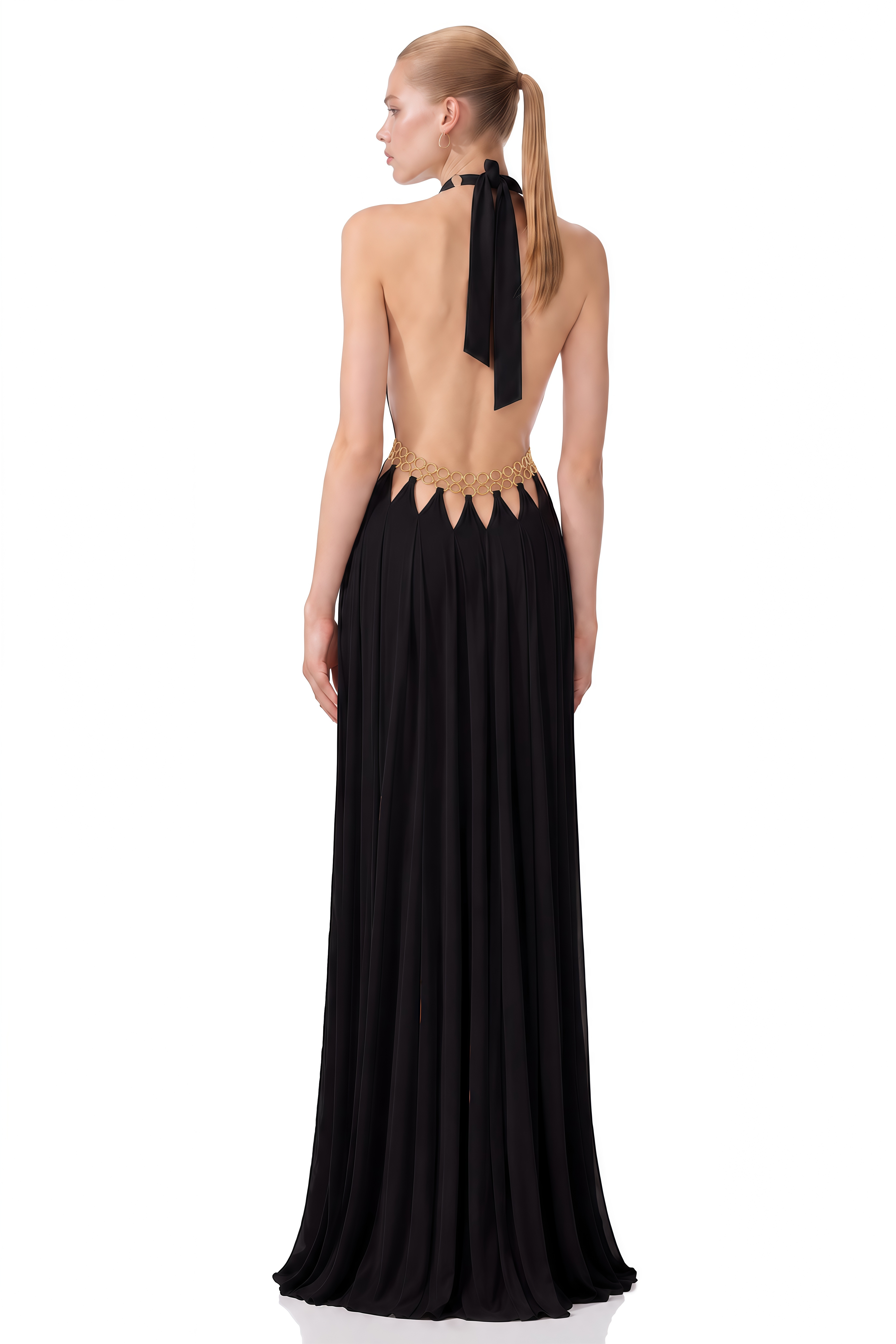 Posie Black Halterneck Cut-Out Maxi Dress