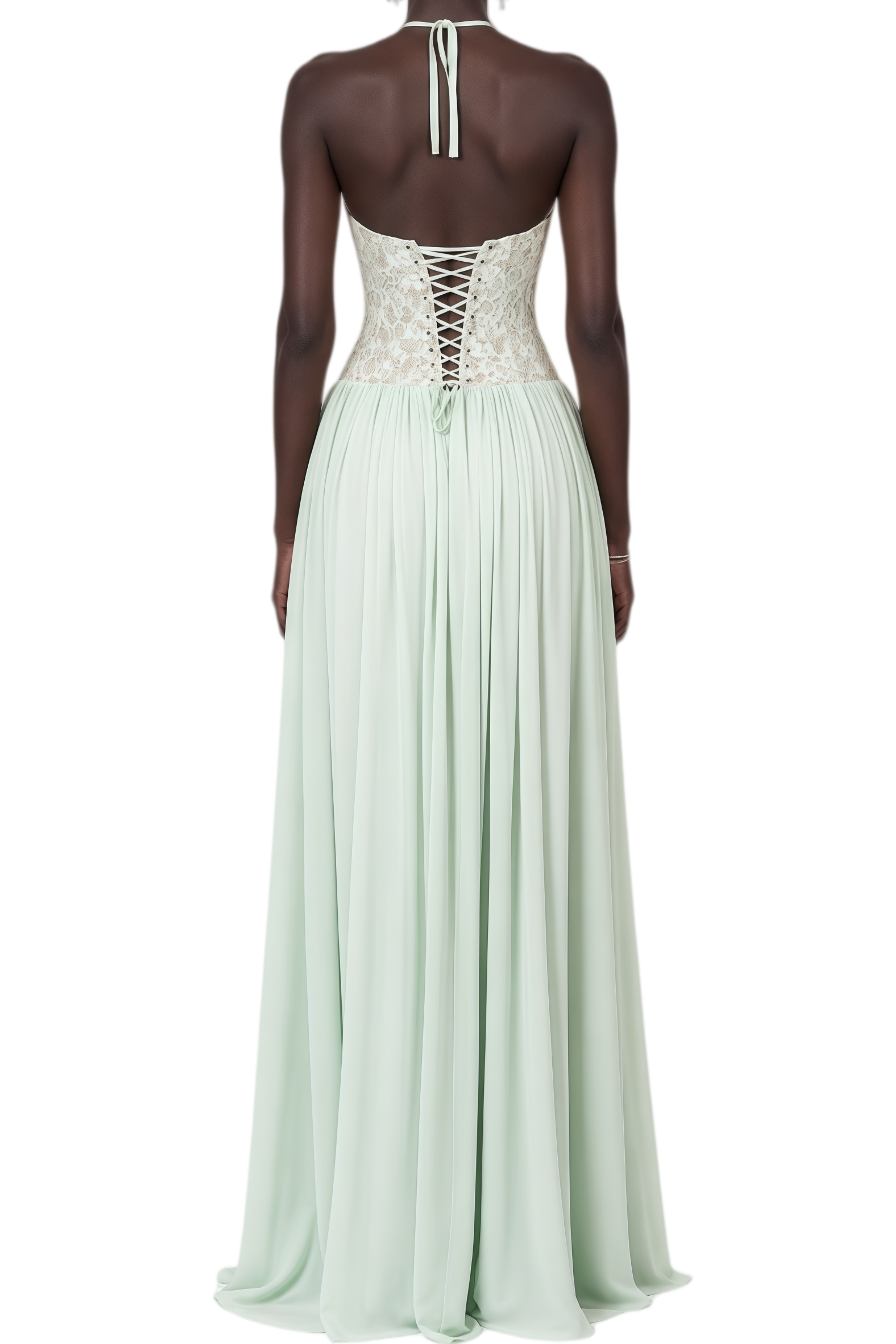 Felicity Green Sleeveless Ruched Maxi Dress