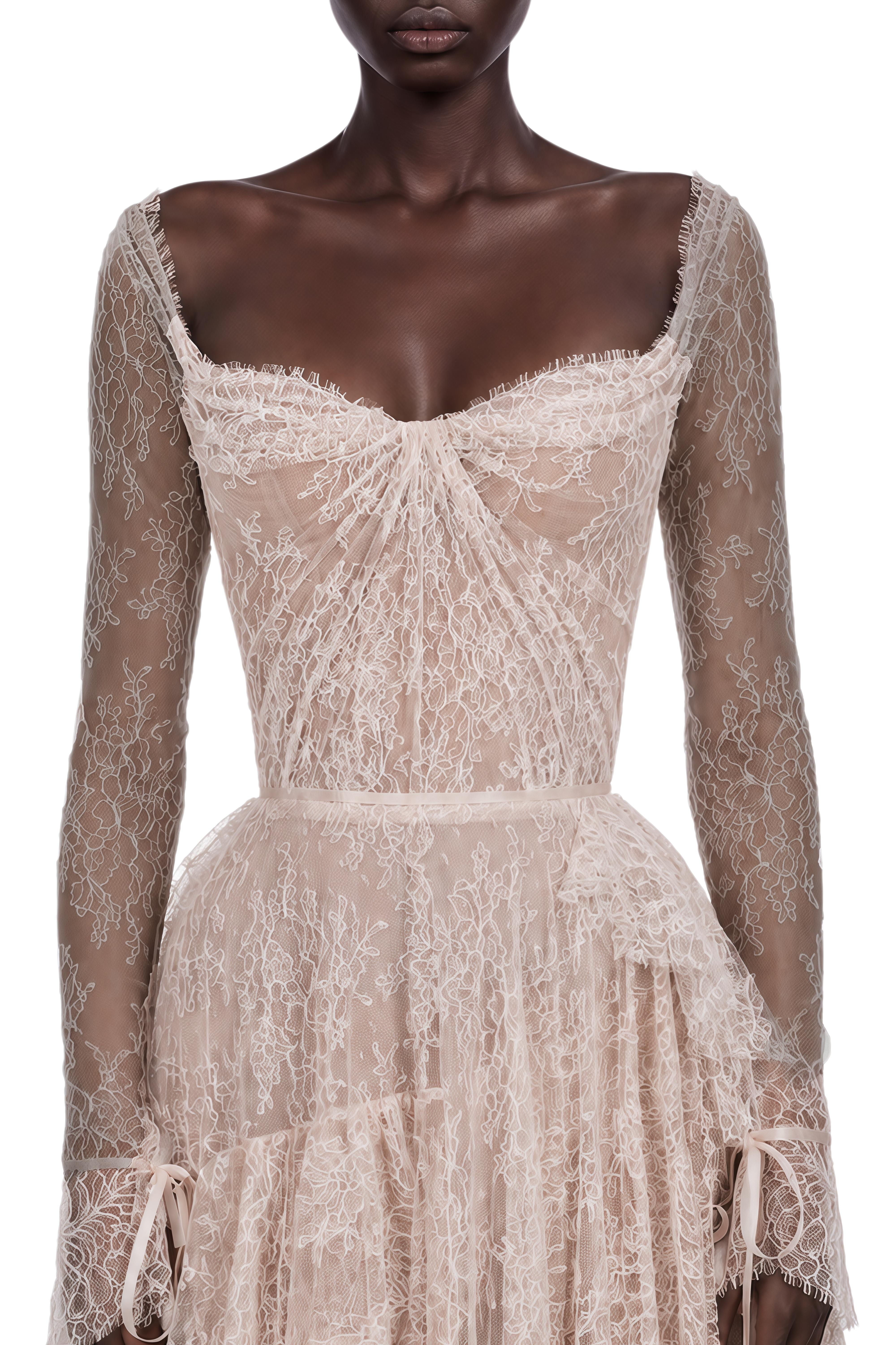Celine Neutral Long Sleeves Ruched Midi Dress
