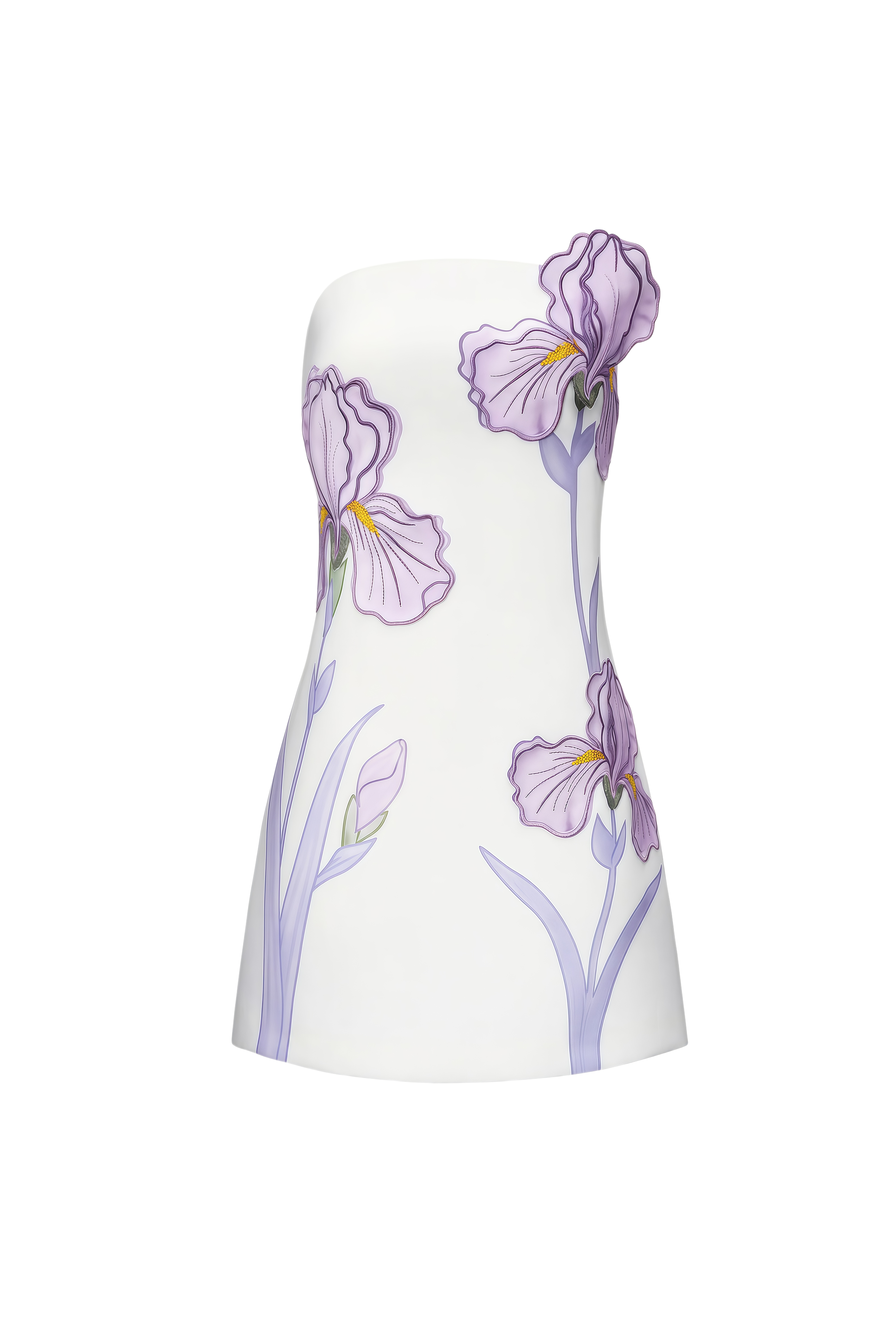 Juliet White Floral Print Sleeveless Mini Dress