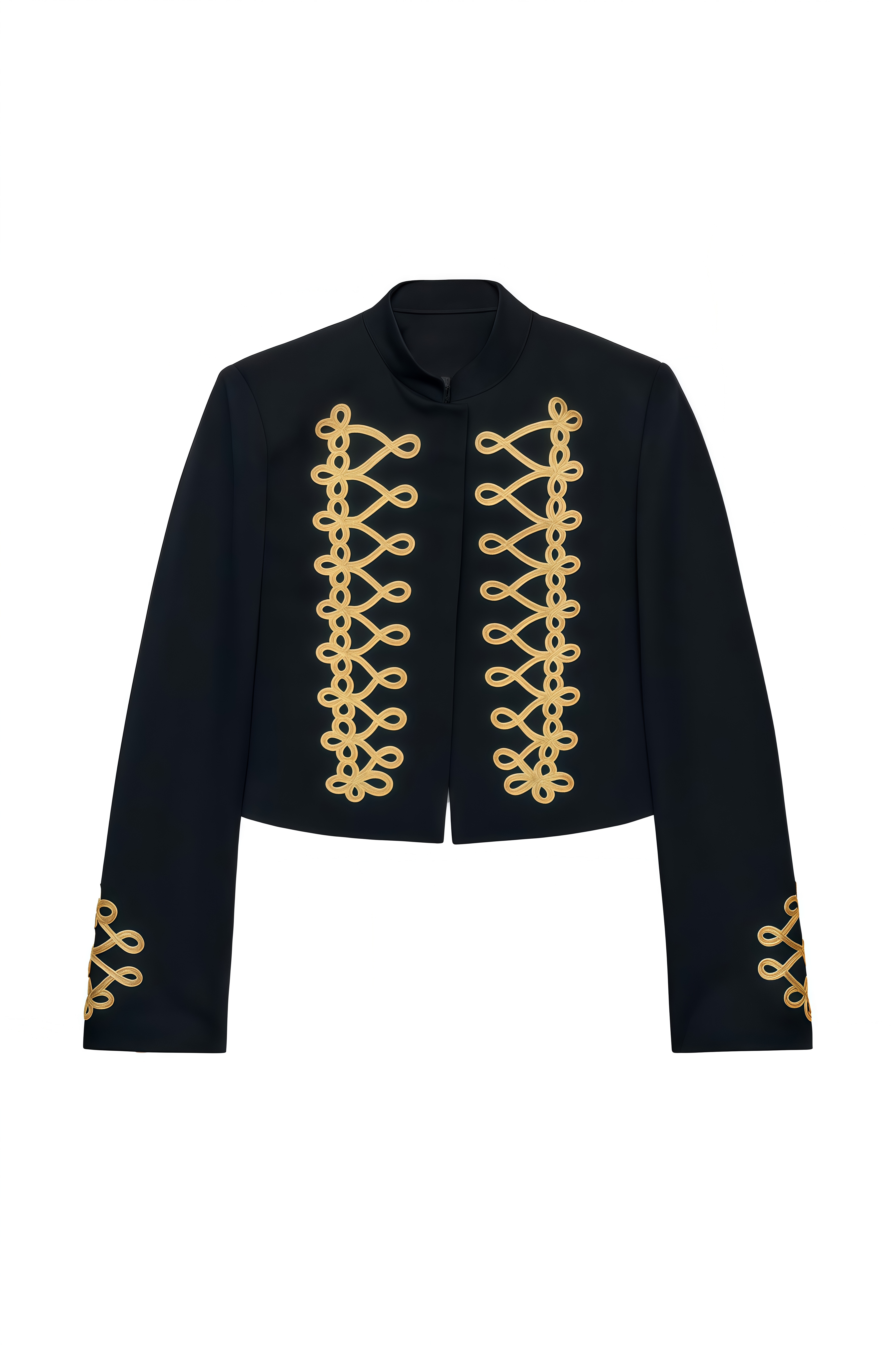 Clio Black Long Sleeves Embellished Jacket