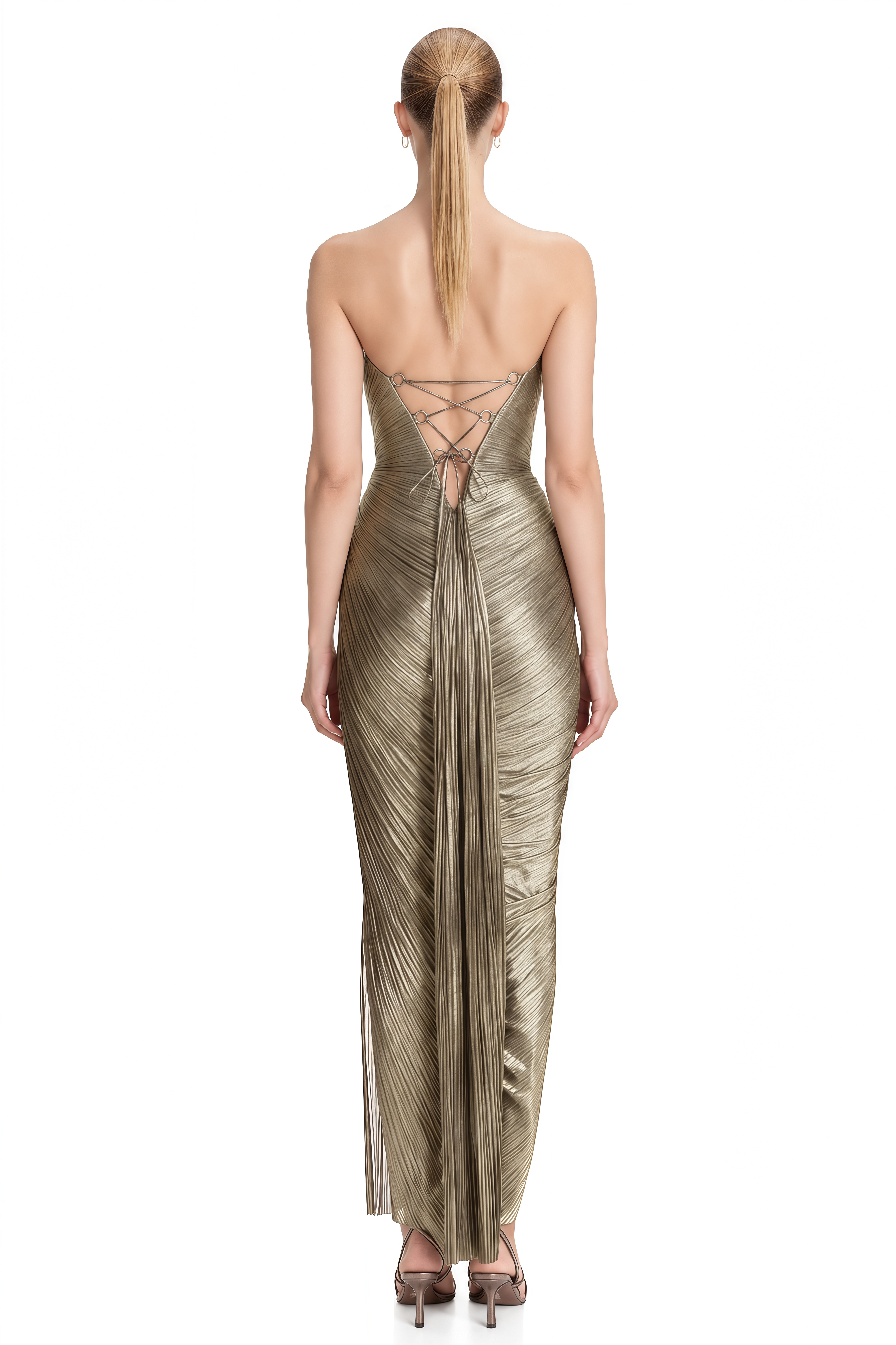Emerson Brown Strapless Cut-Out Maxi Dress