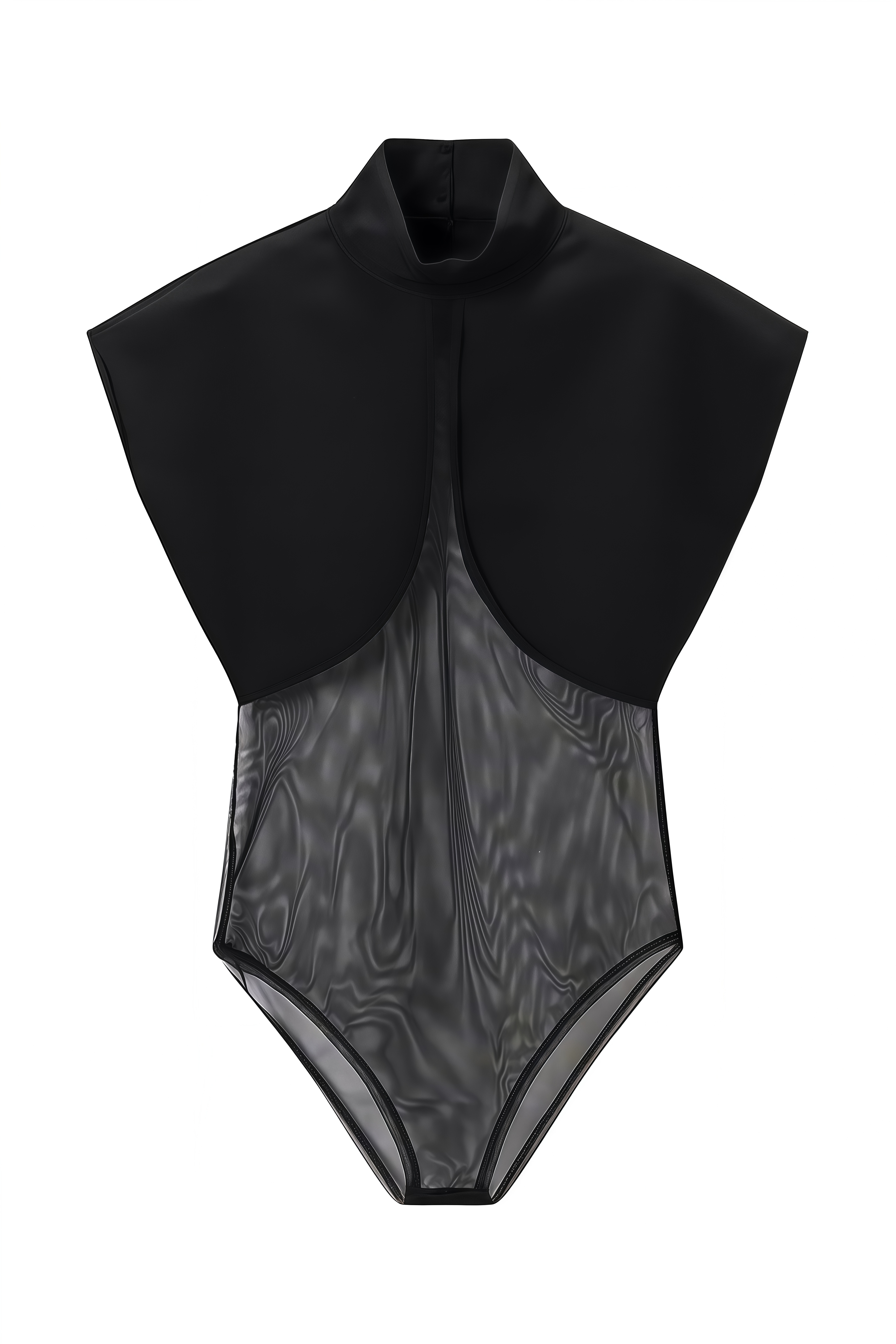 Fiadh Black Turtleneck Sleeveless Bodysuit