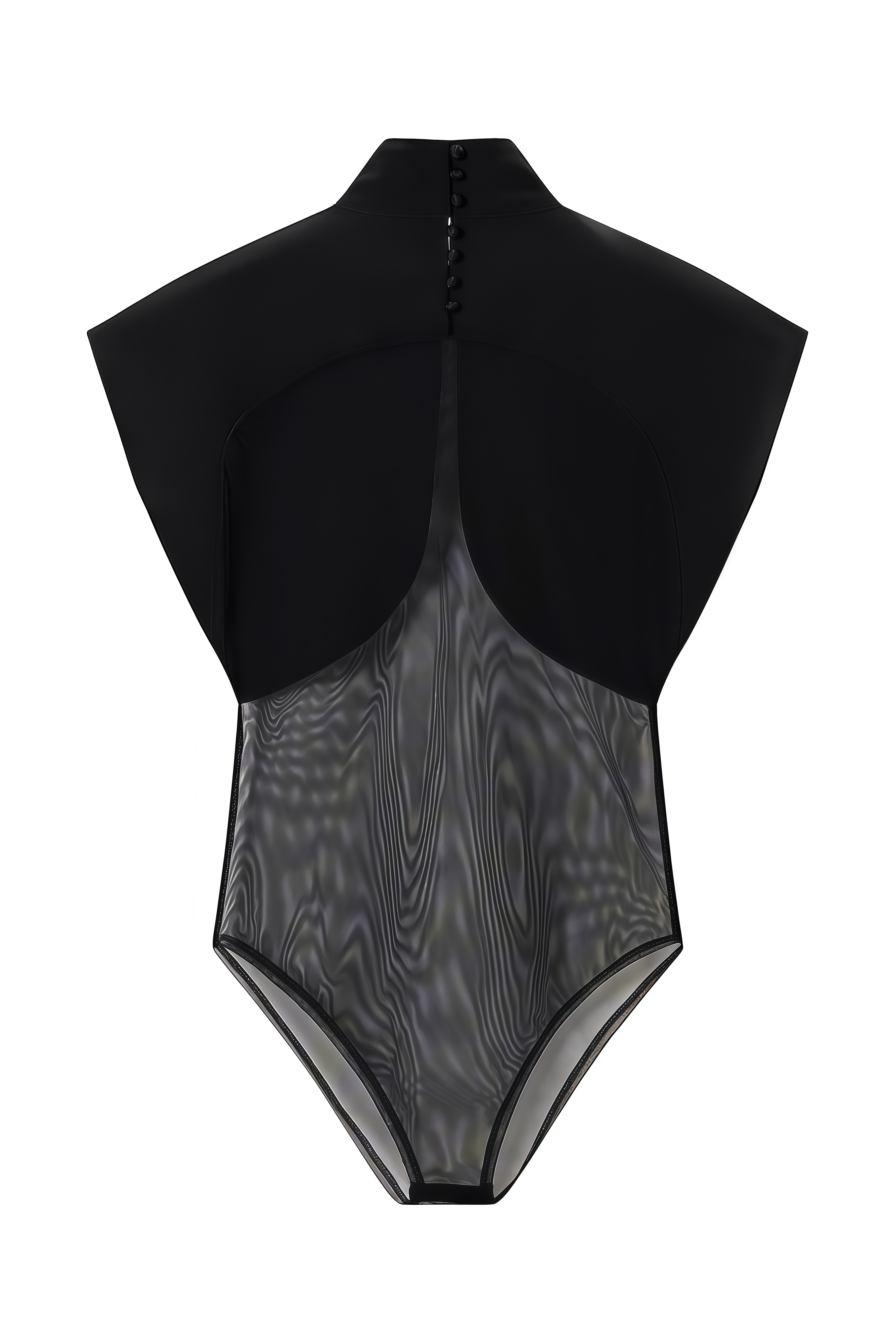 Fiadh Black Turtleneck Sleeveless Bodysuit