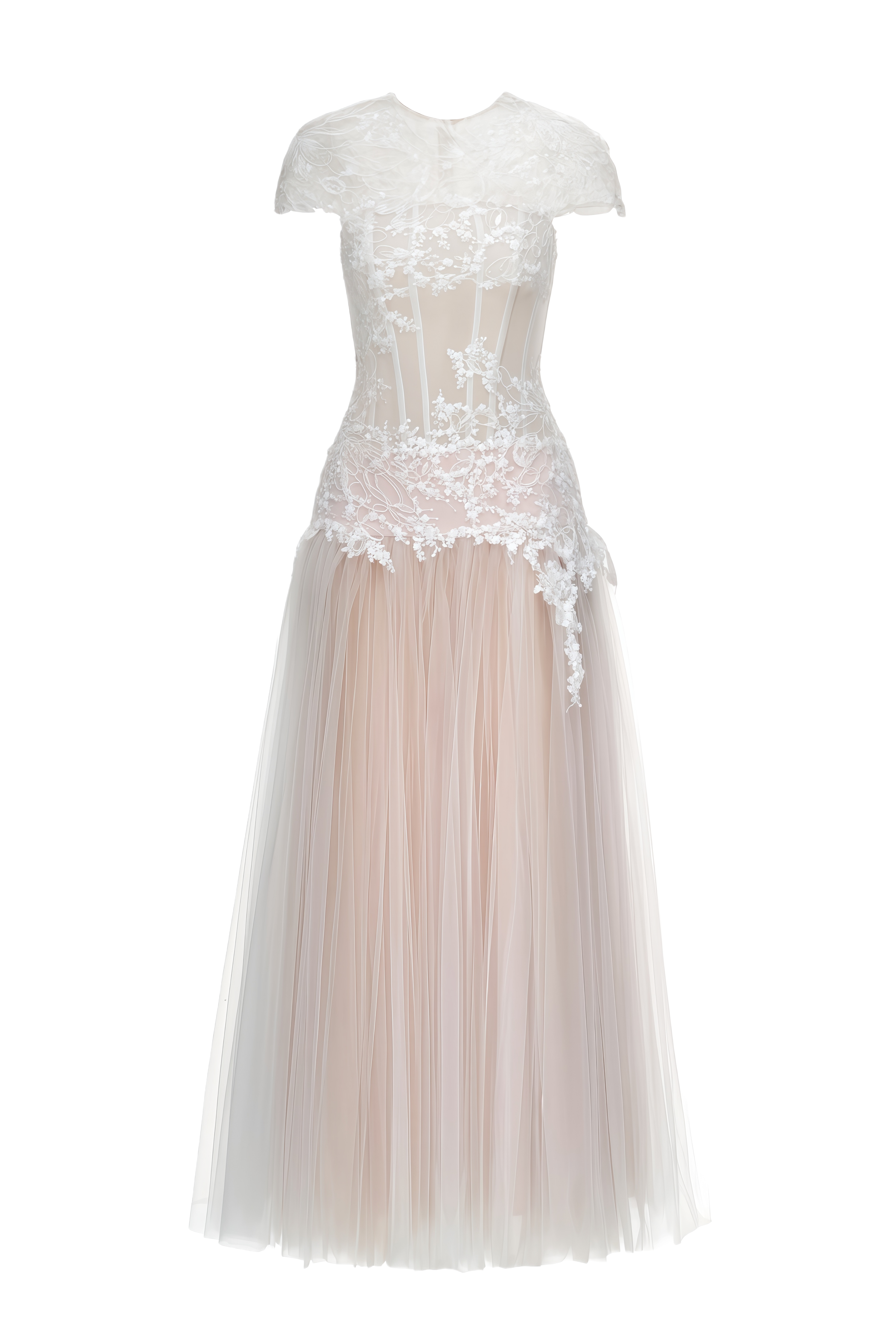 Willow White Round Neck Lace Maxi Dress
