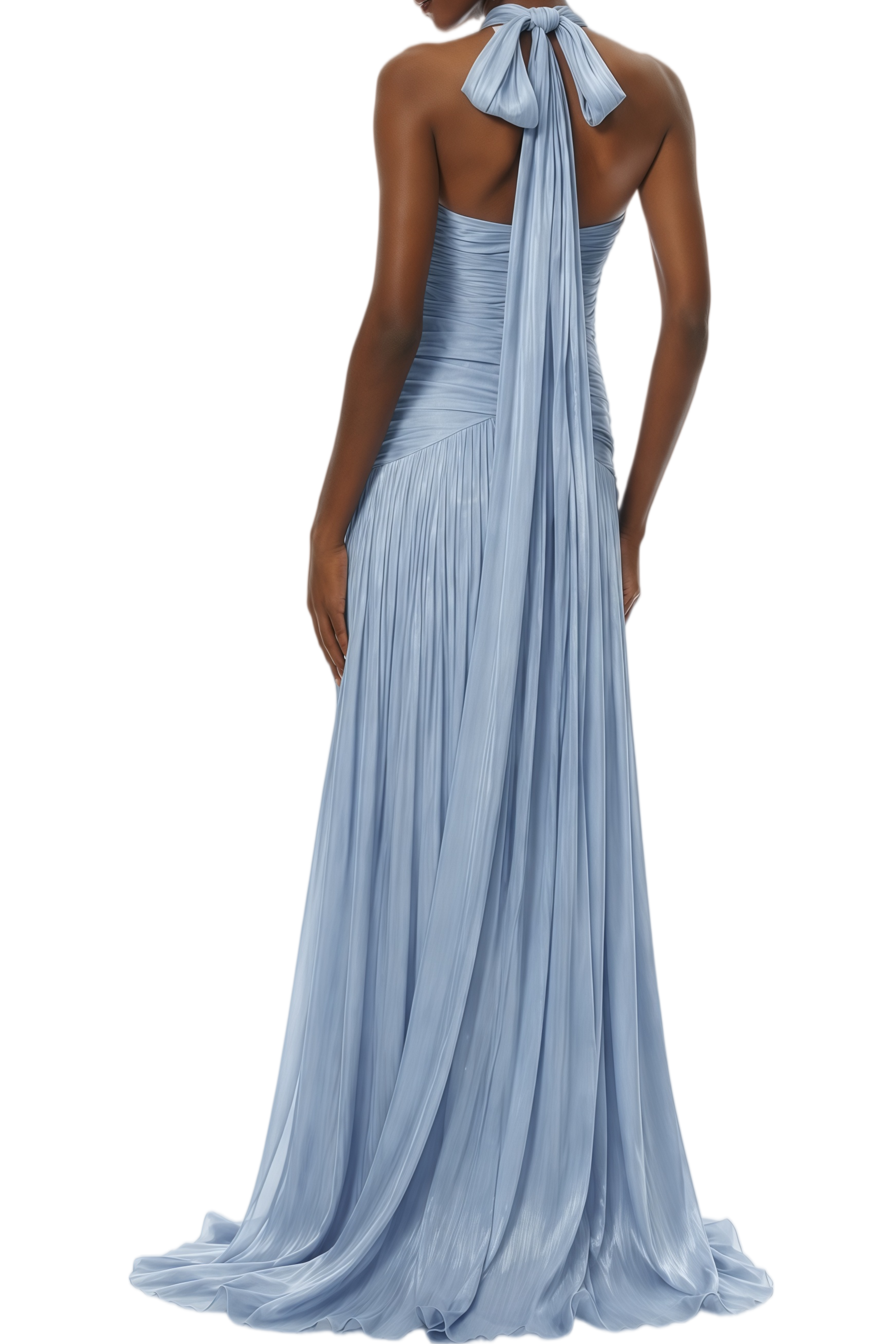 Bertha Blue Gathered Maxi Dress