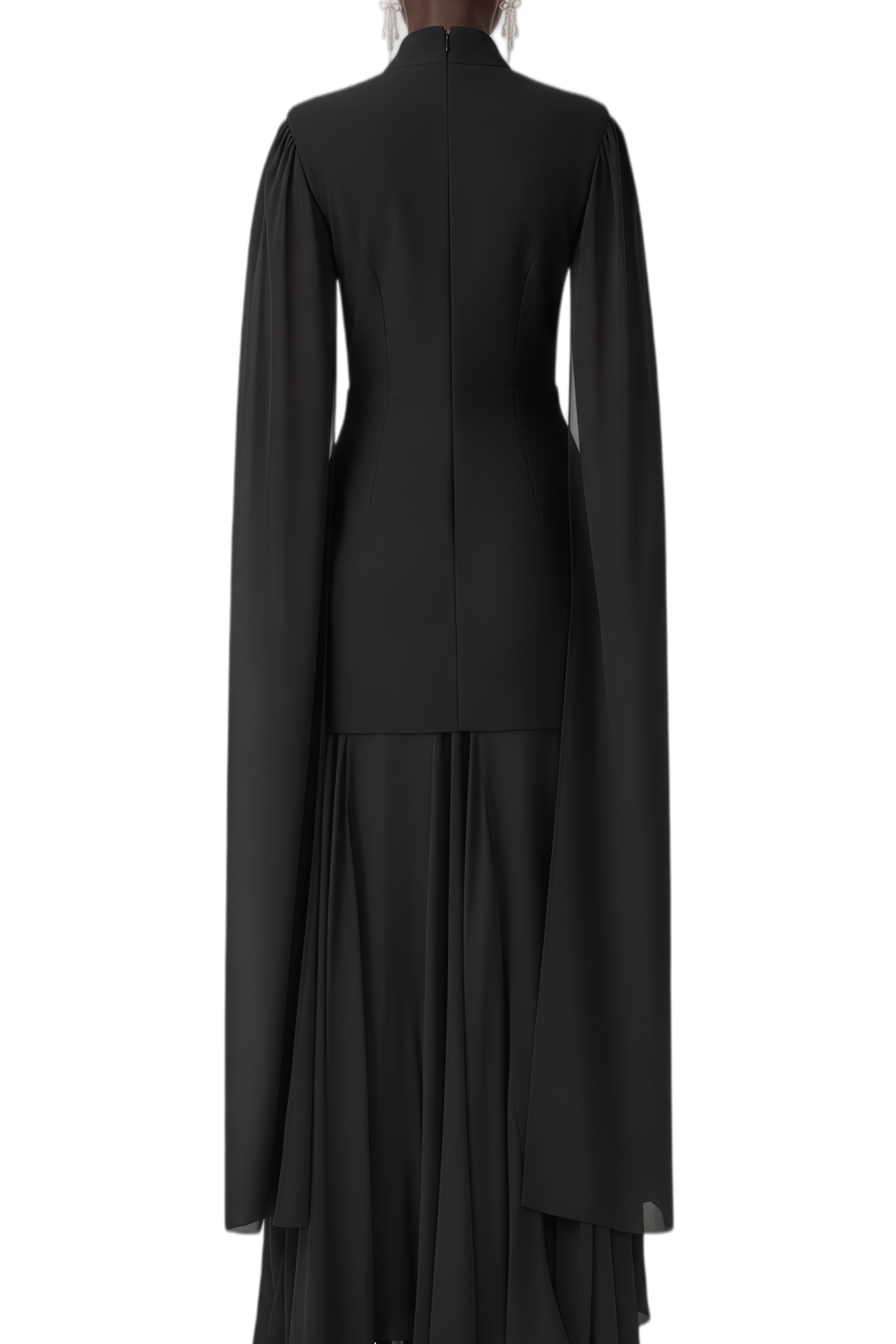 Elodie Black Sleeveless Turtleneck Maxi Dress