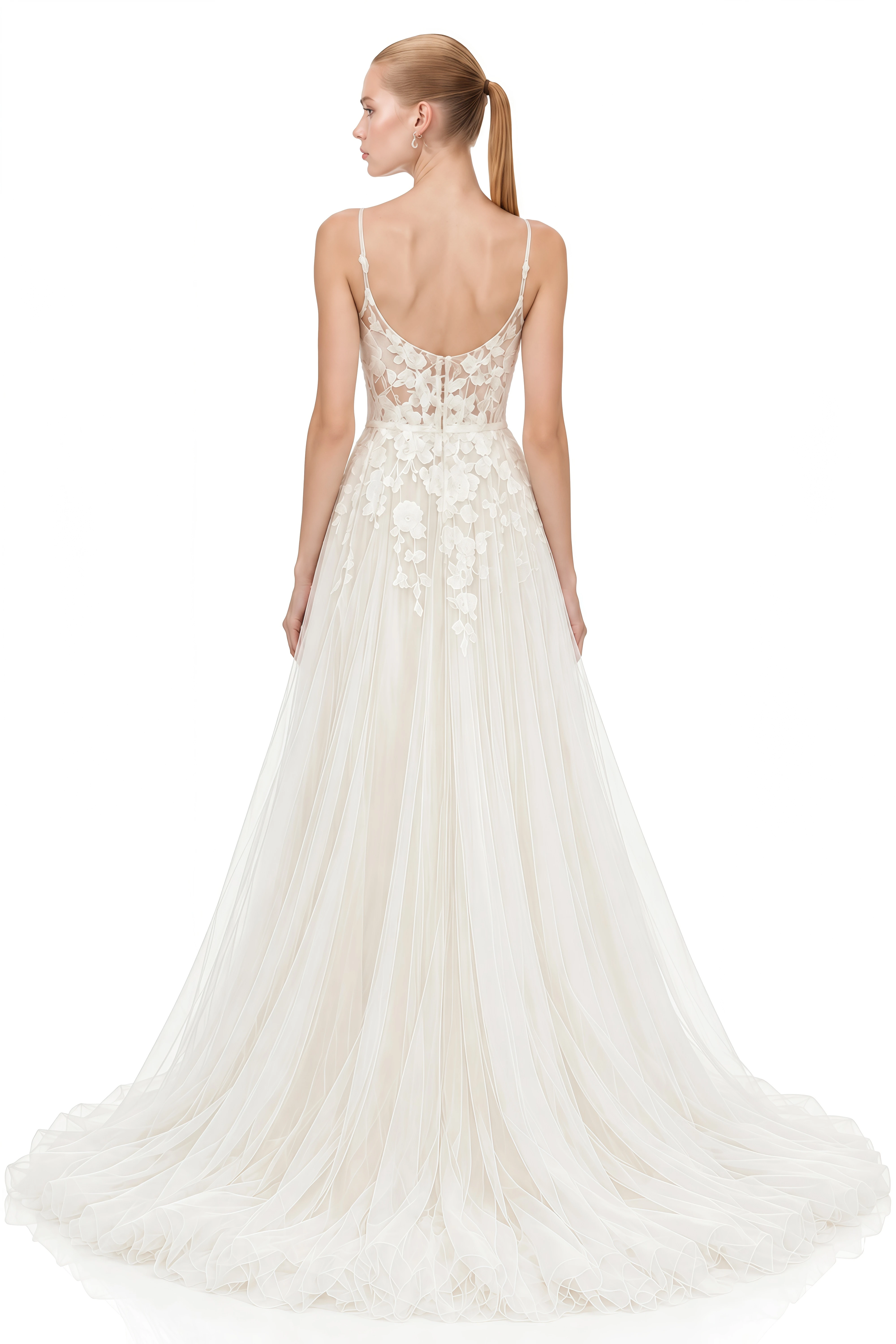 Eloise White Sleeveless Floral Appliqué Maxi Dress