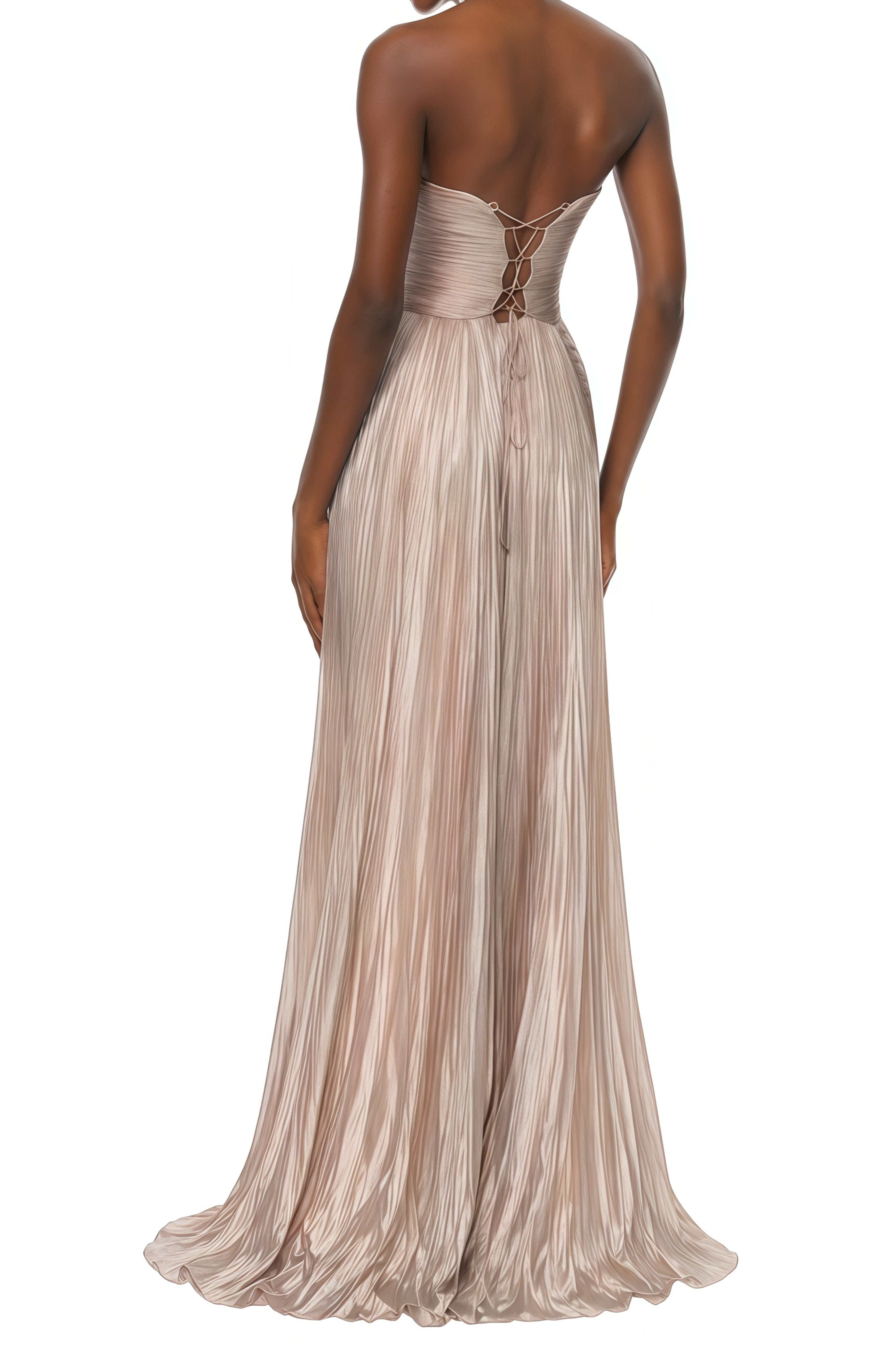 Dominic Silver Off Shoulder Pleated Maxi Dress