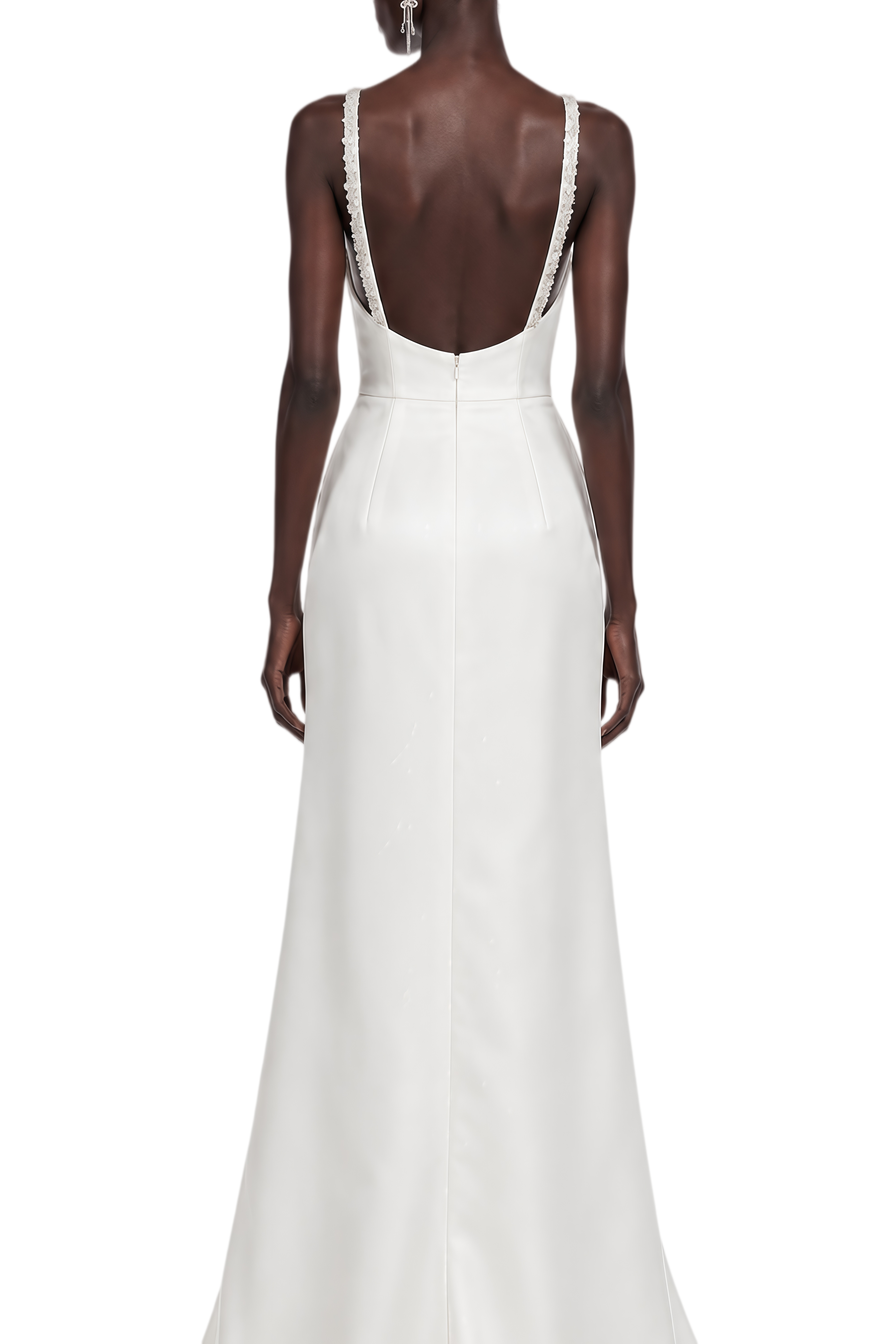 Ivy White Sleeveless Open Back Maxi Dress