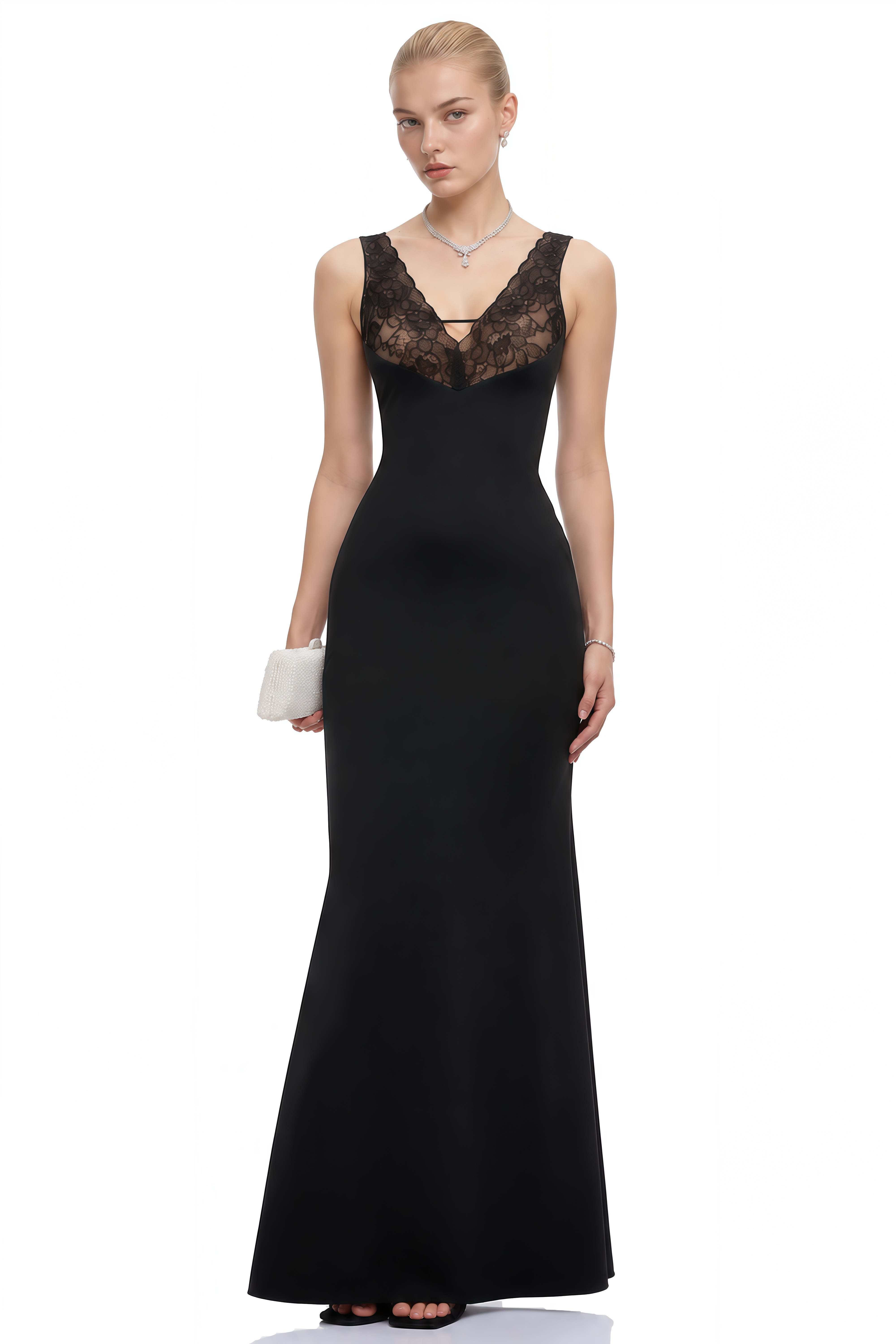 Juliet Black Sleeveless V-Neck Maxi Dress