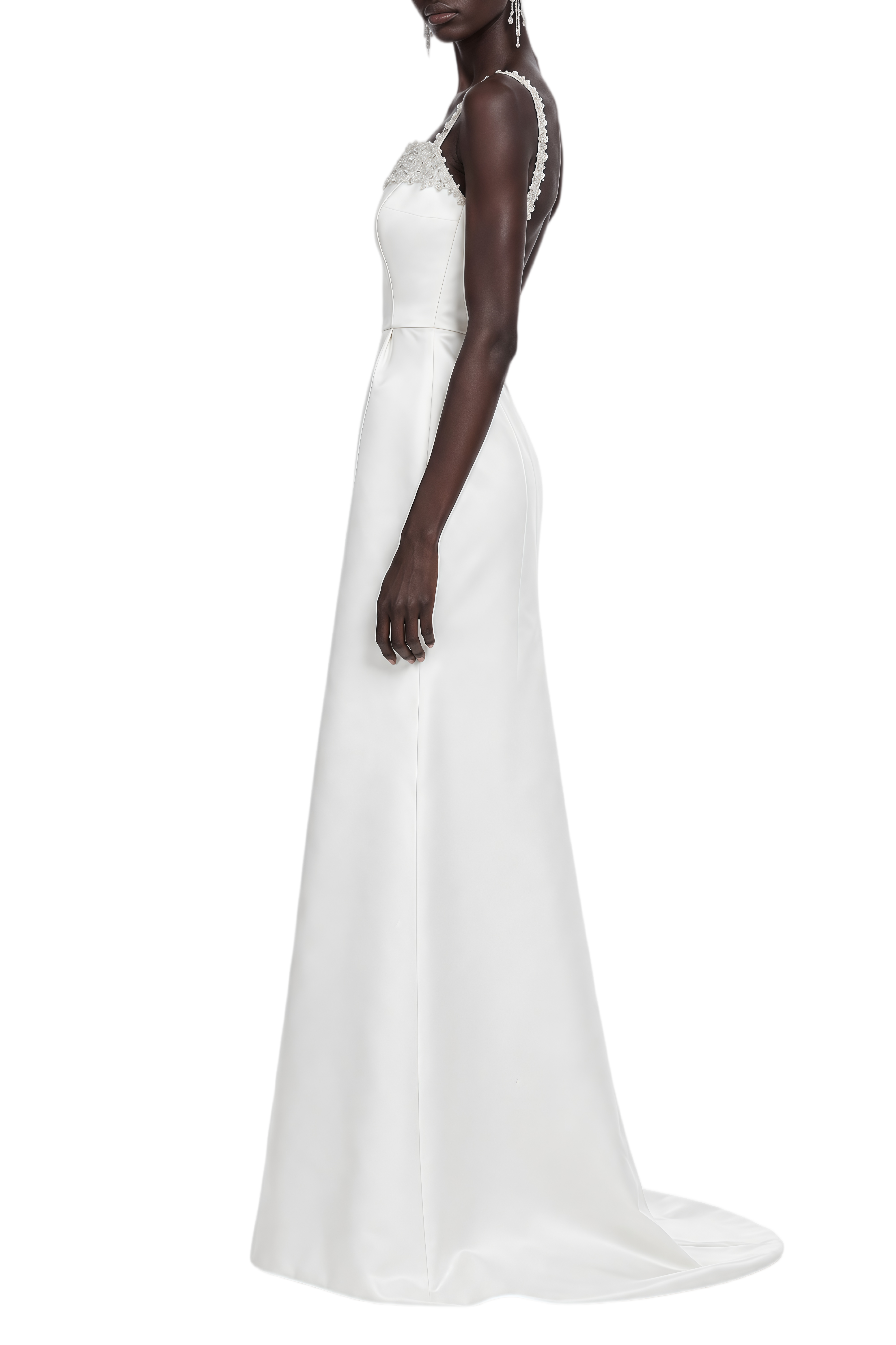 Ivy White Sleeveless Open Back Maxi Dress