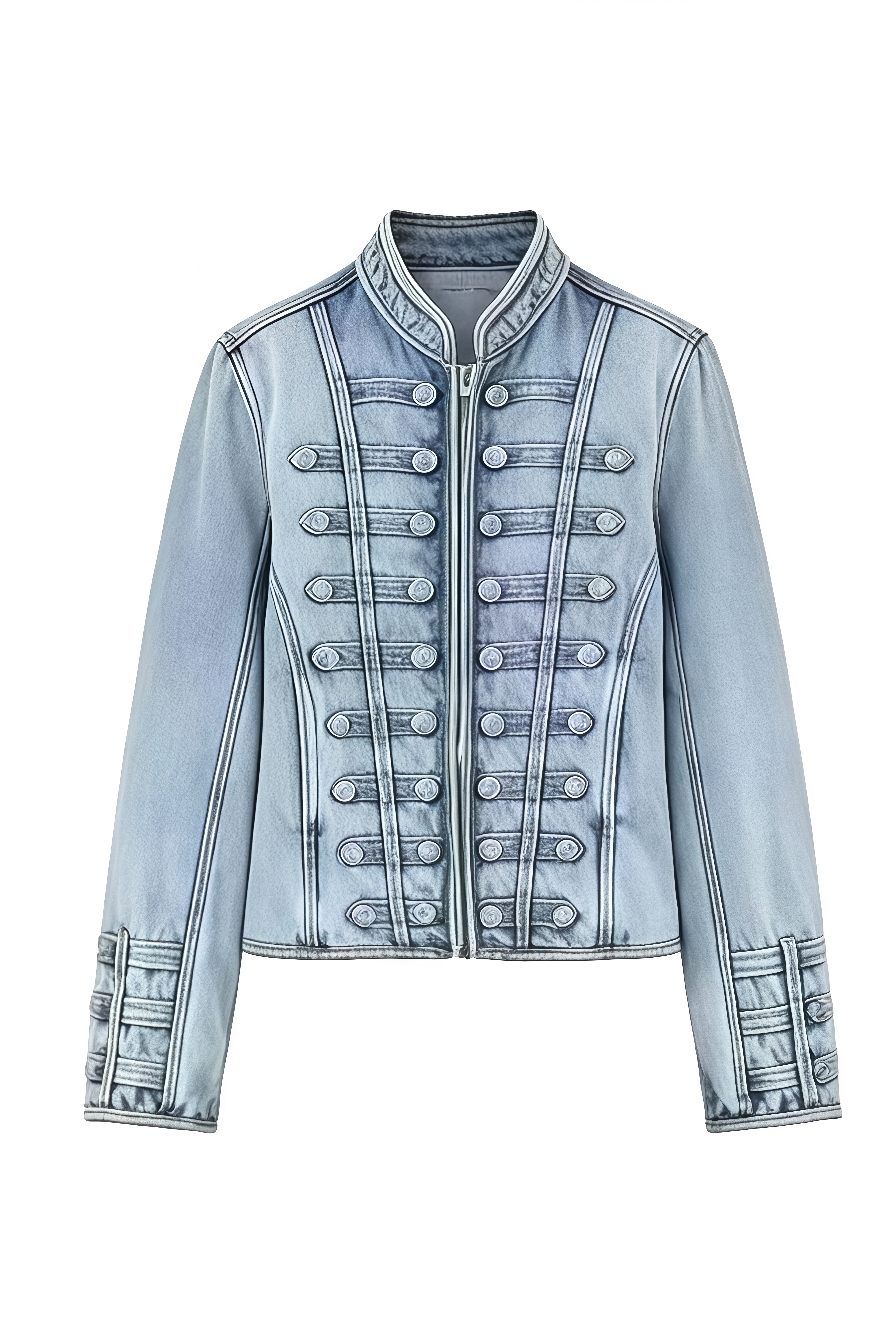 Isadora Blue Long Sleeves Structured Coat