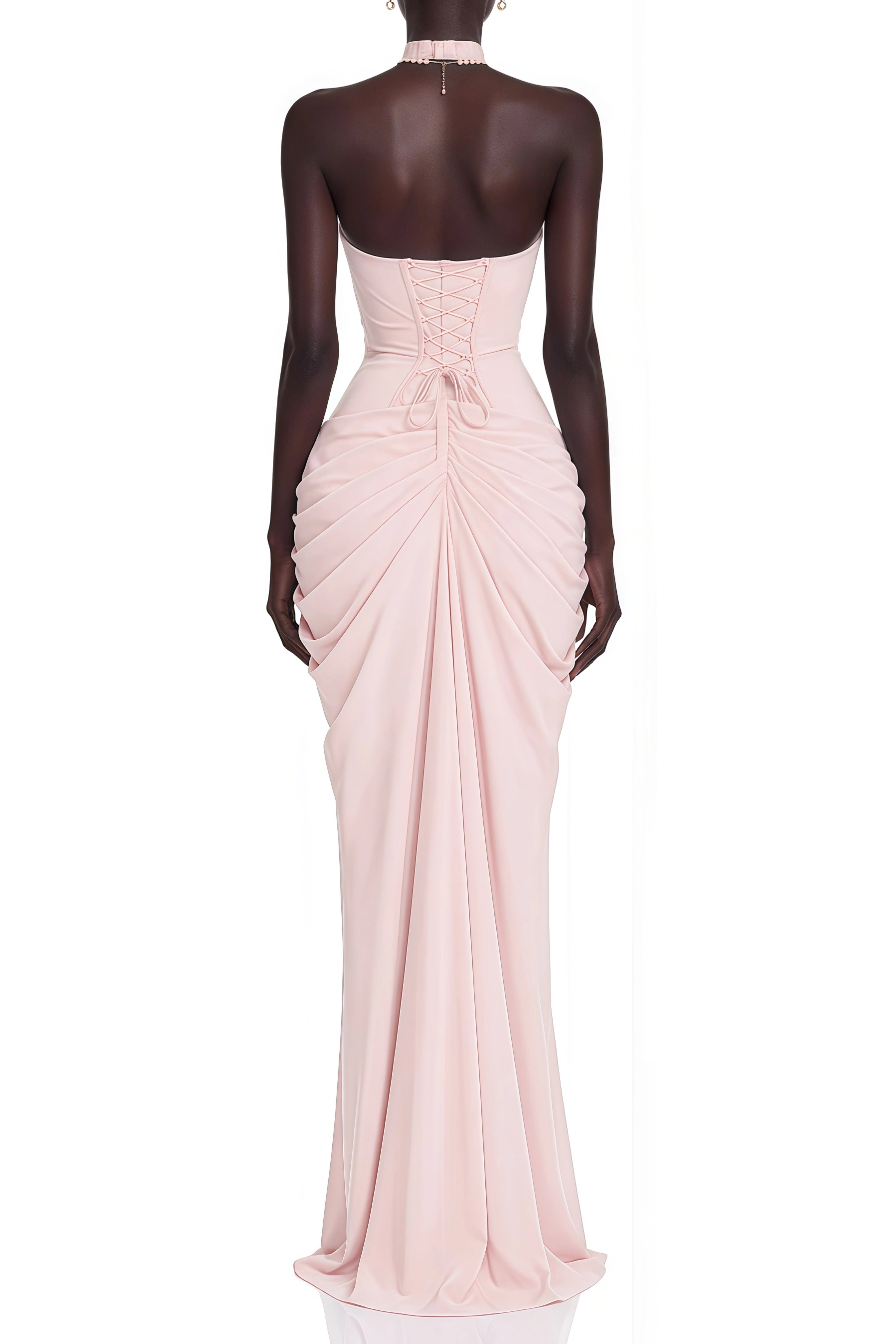 Austen Pink Halterneck Sleeveless Maxi Dress