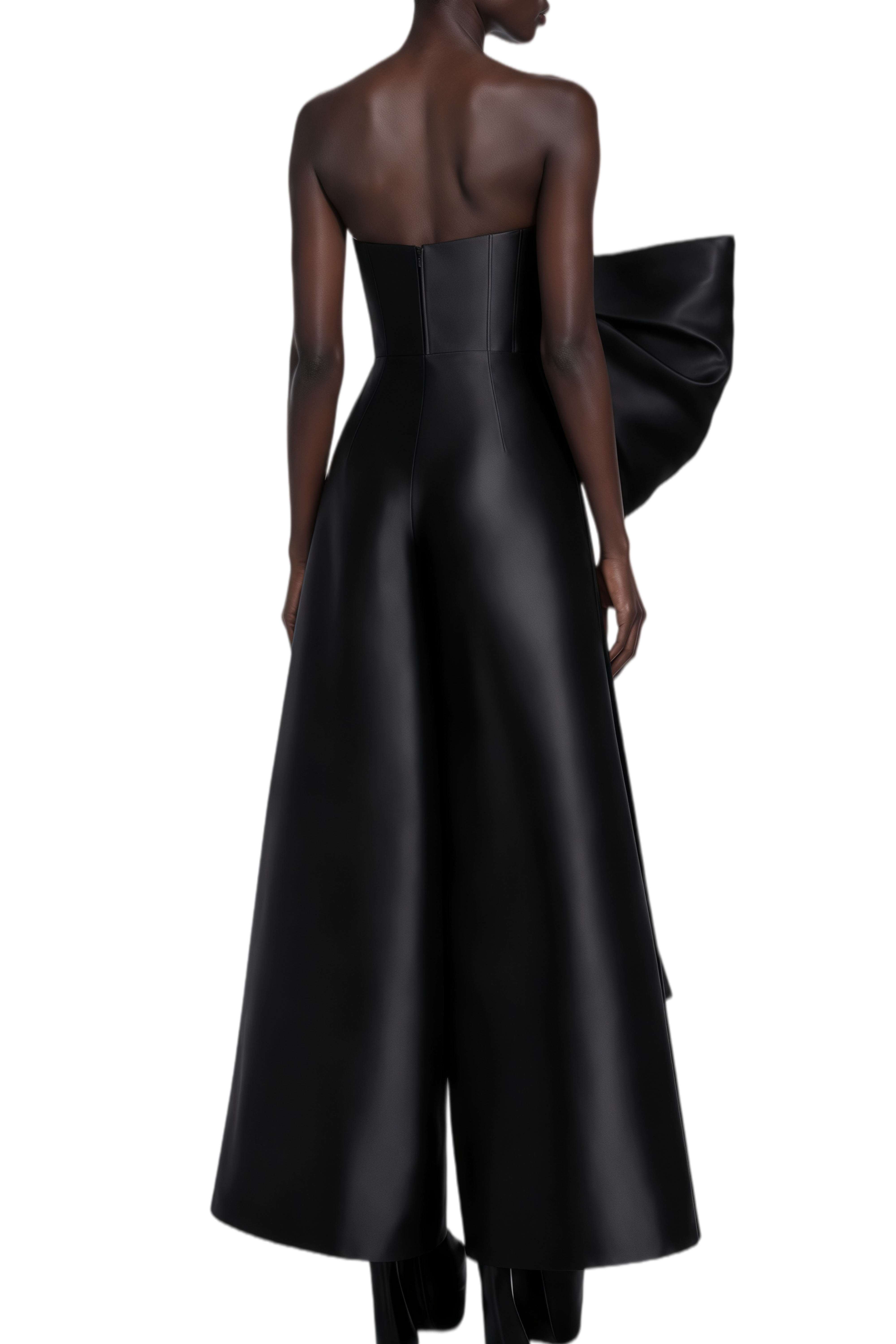 Cadence Black Off Shoulder Bow Maxi Dress