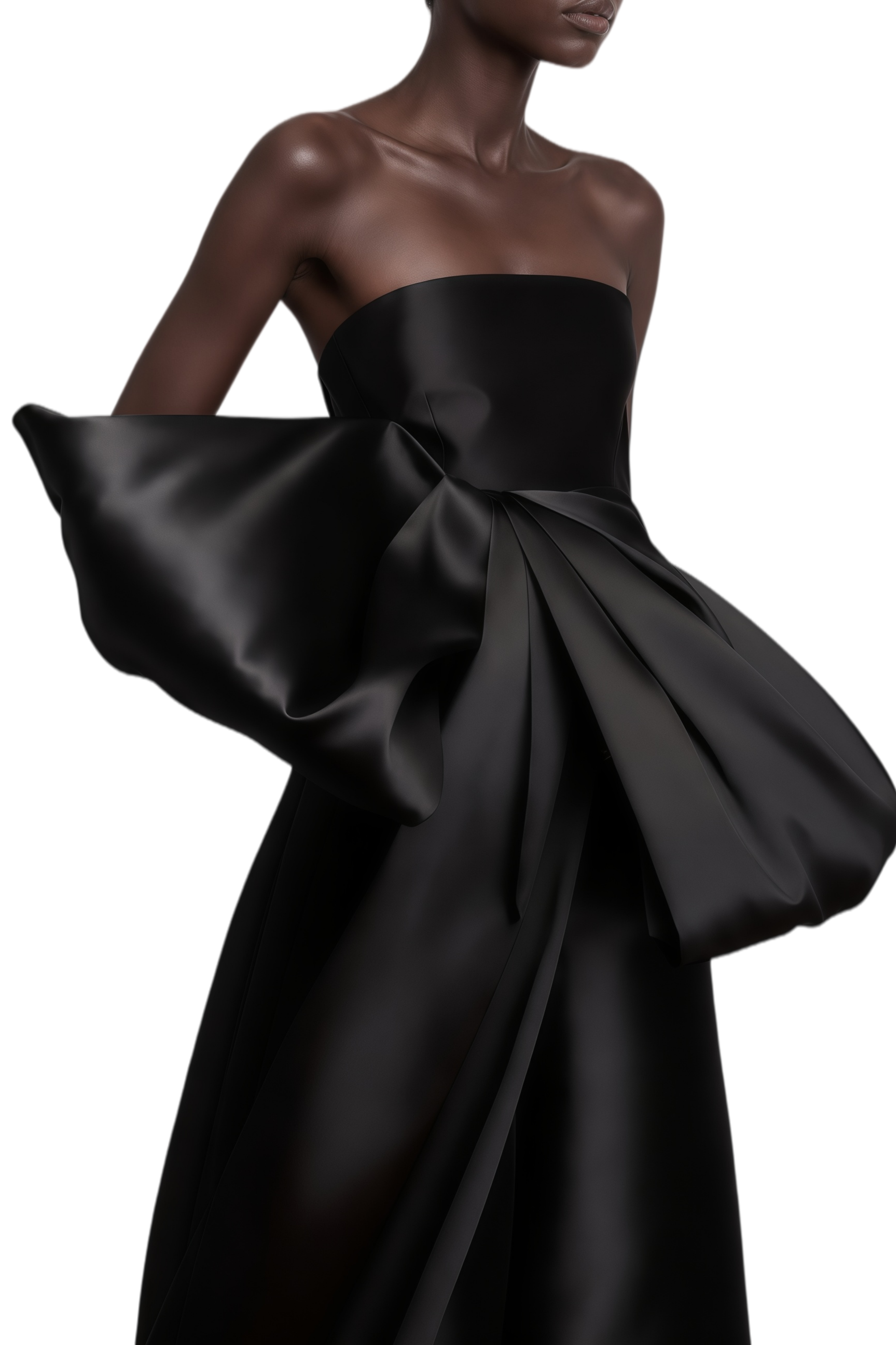 Cadence Black Off Shoulder Bow Maxi Dress