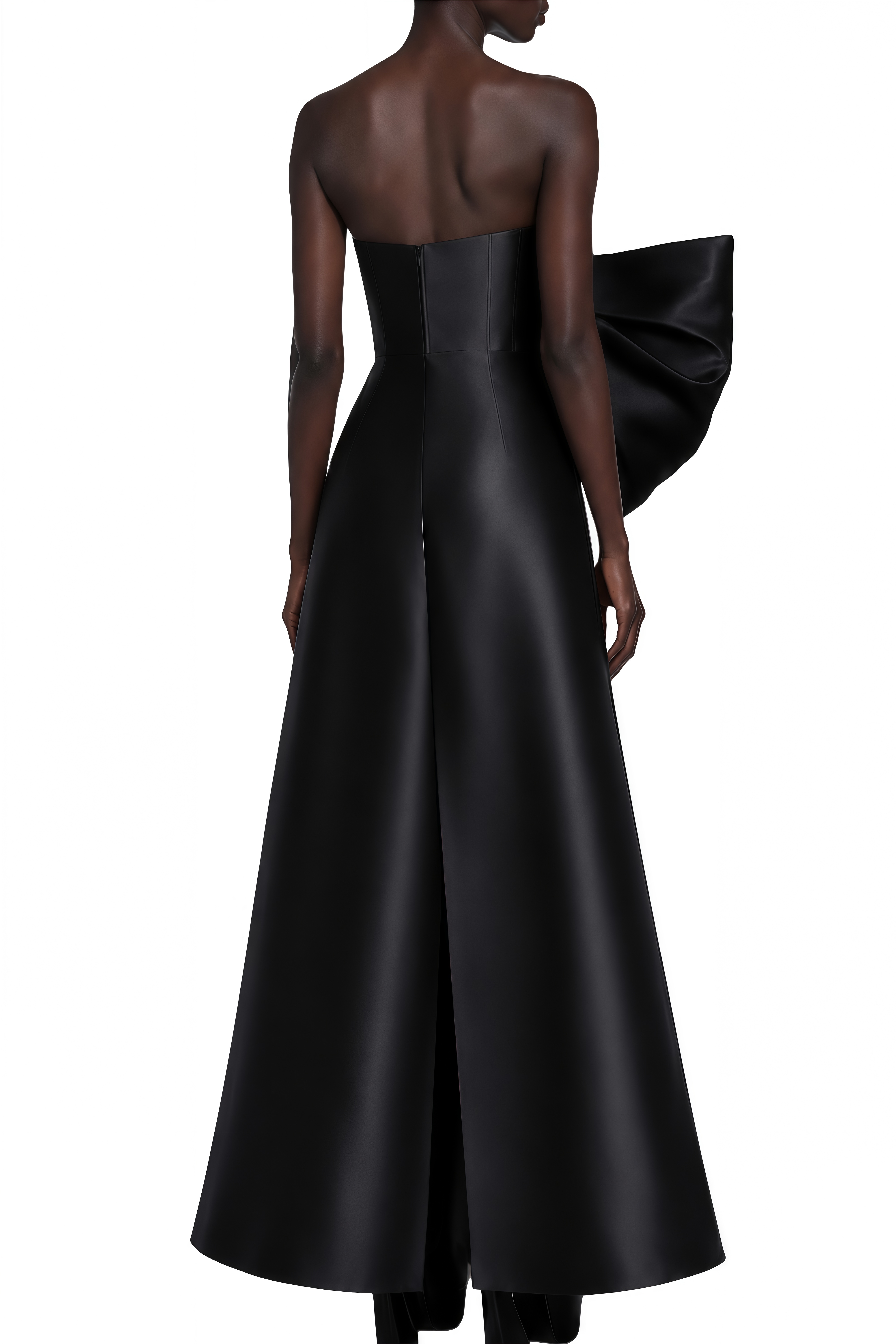 Cadence Black Off Shoulder Bow Maxi Dress