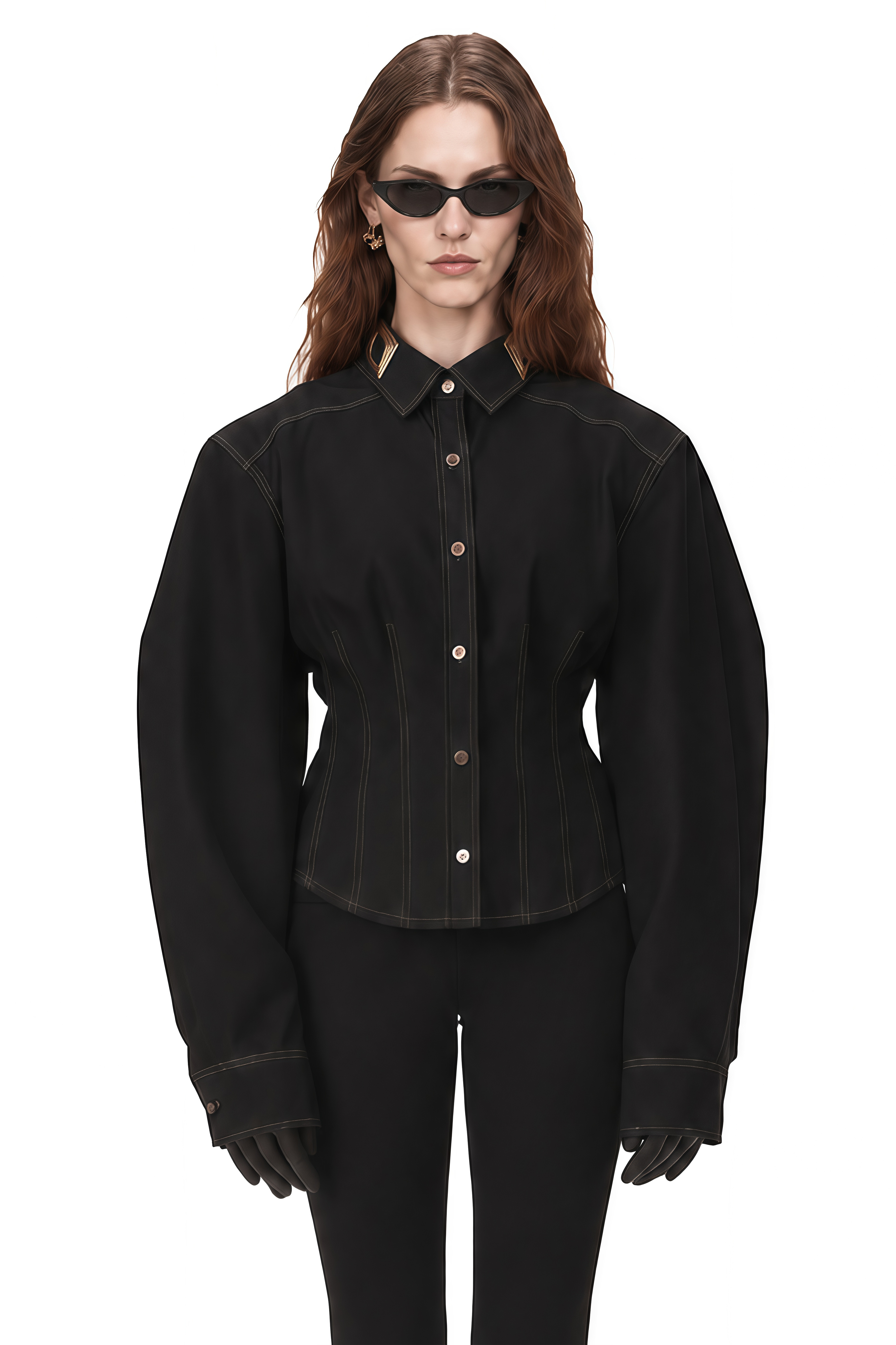 Manon Dark Blue Long Sleeves Denim Coat