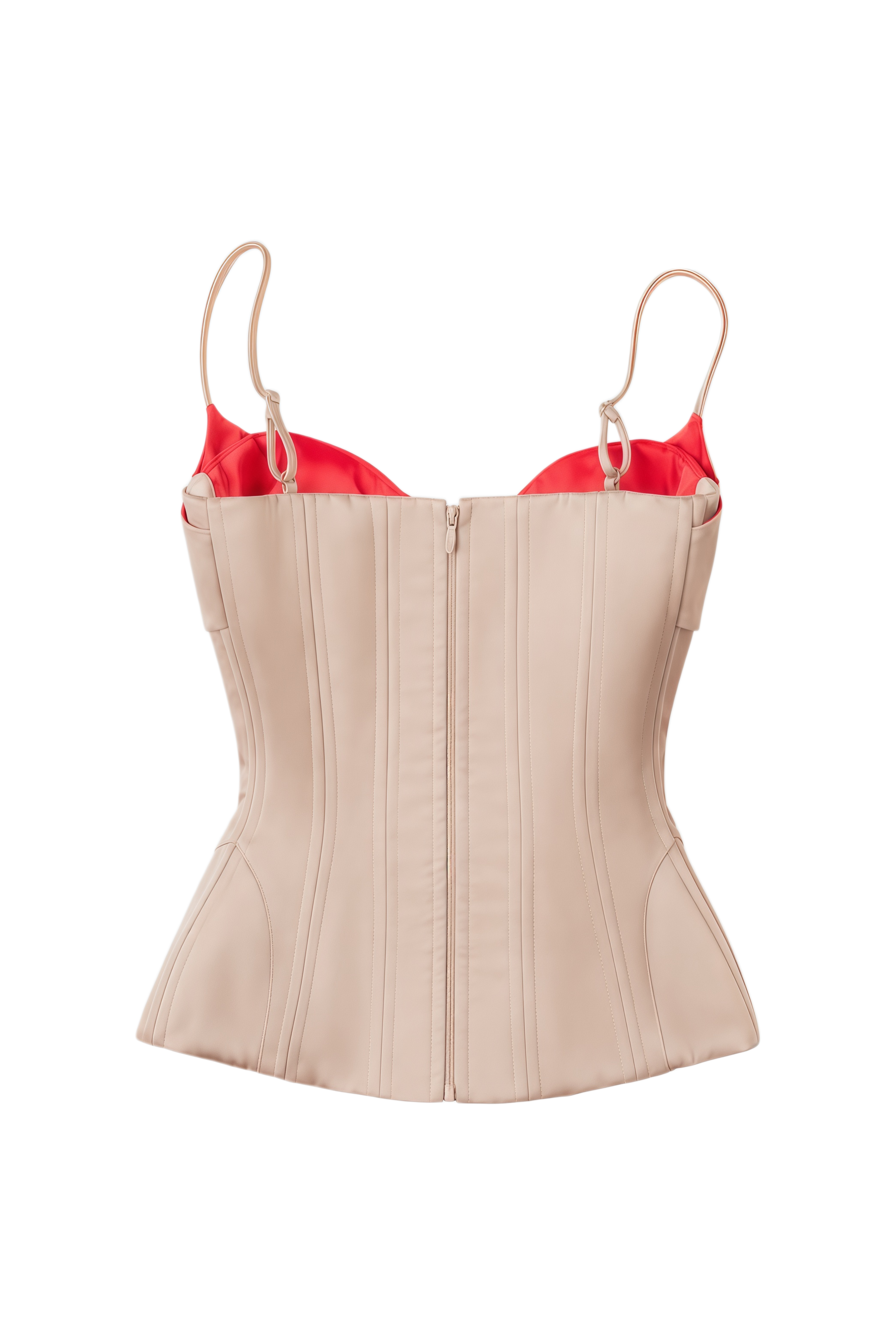 Viola Red Sleeveless Asymmetrical Top & Skirt Set
