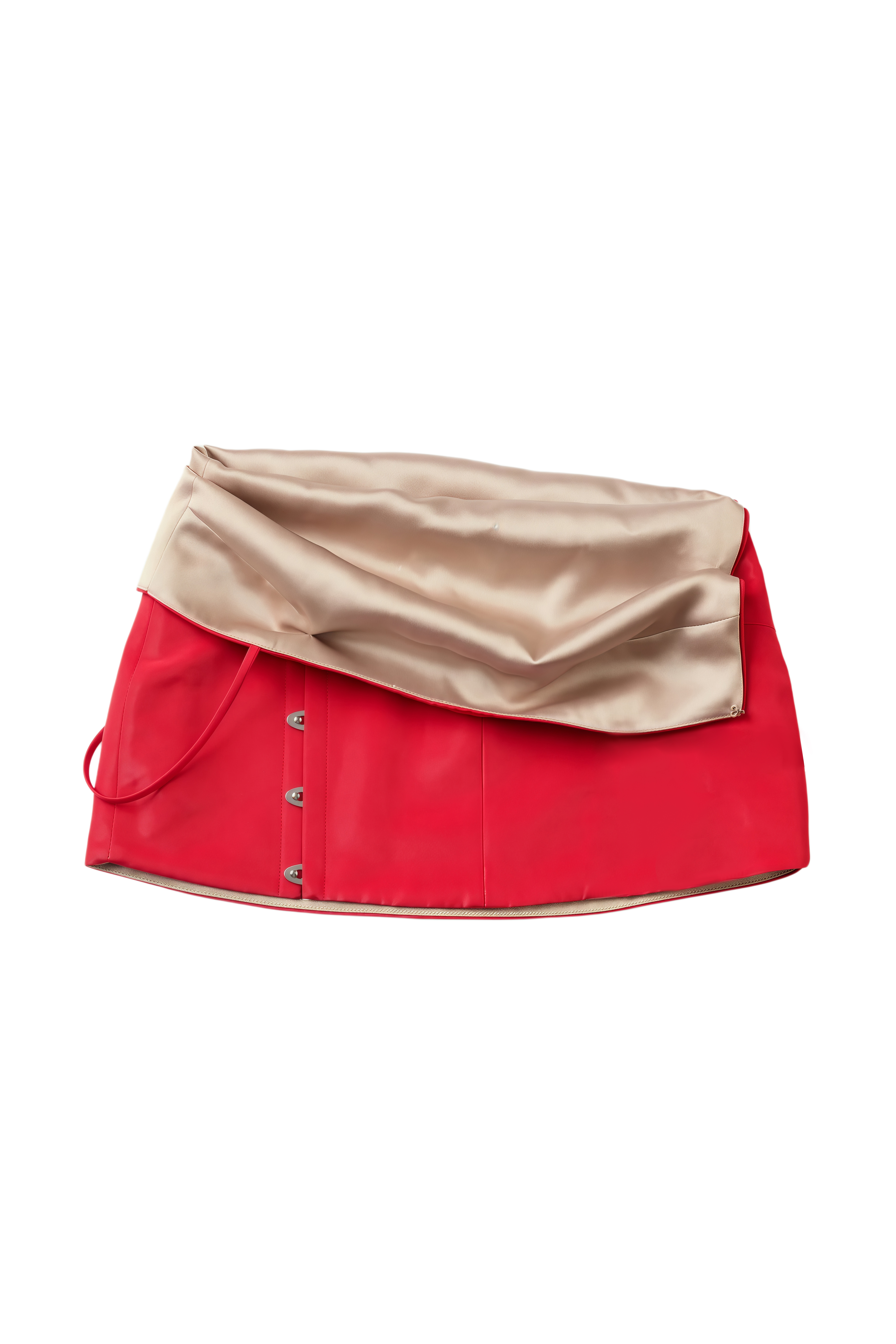 Viola Red Sleeveless Asymmetrical Top & Skirt Set
