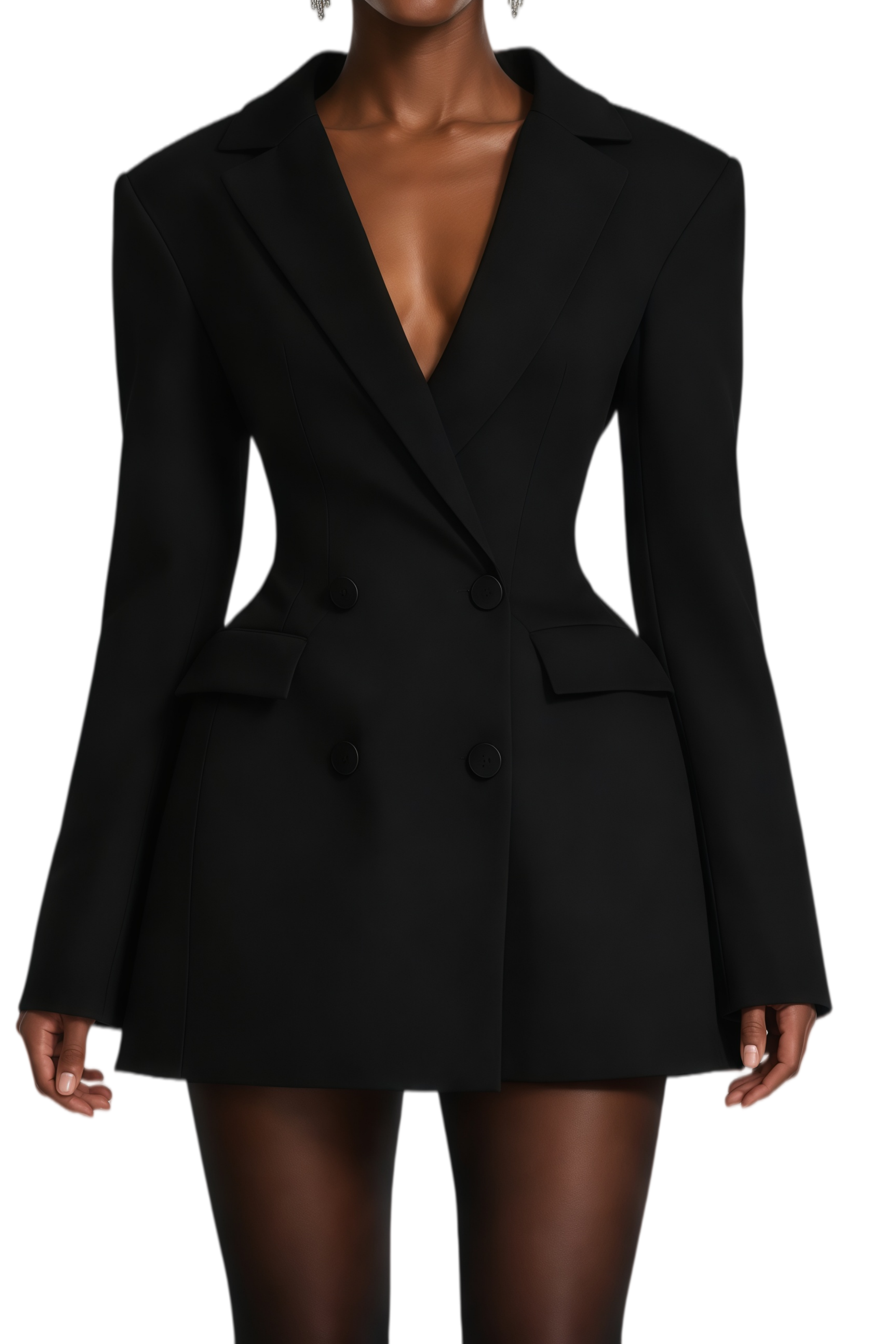 Imogen Black Double Breasted Blazer Mini Dress