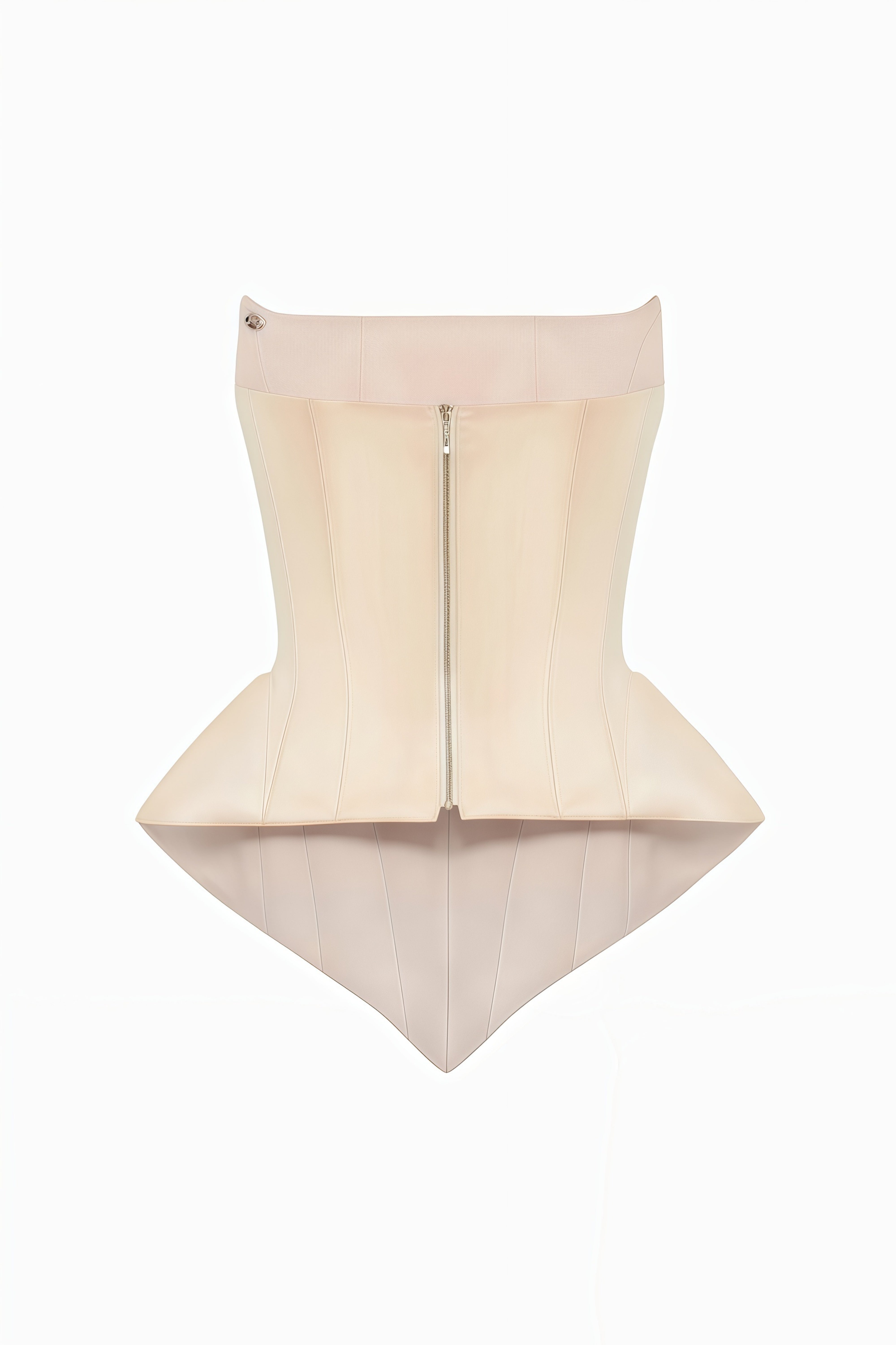 Charlotte Beige Cape & Curved Top & Asymmetrical Skirt Set