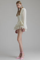 white mini dress