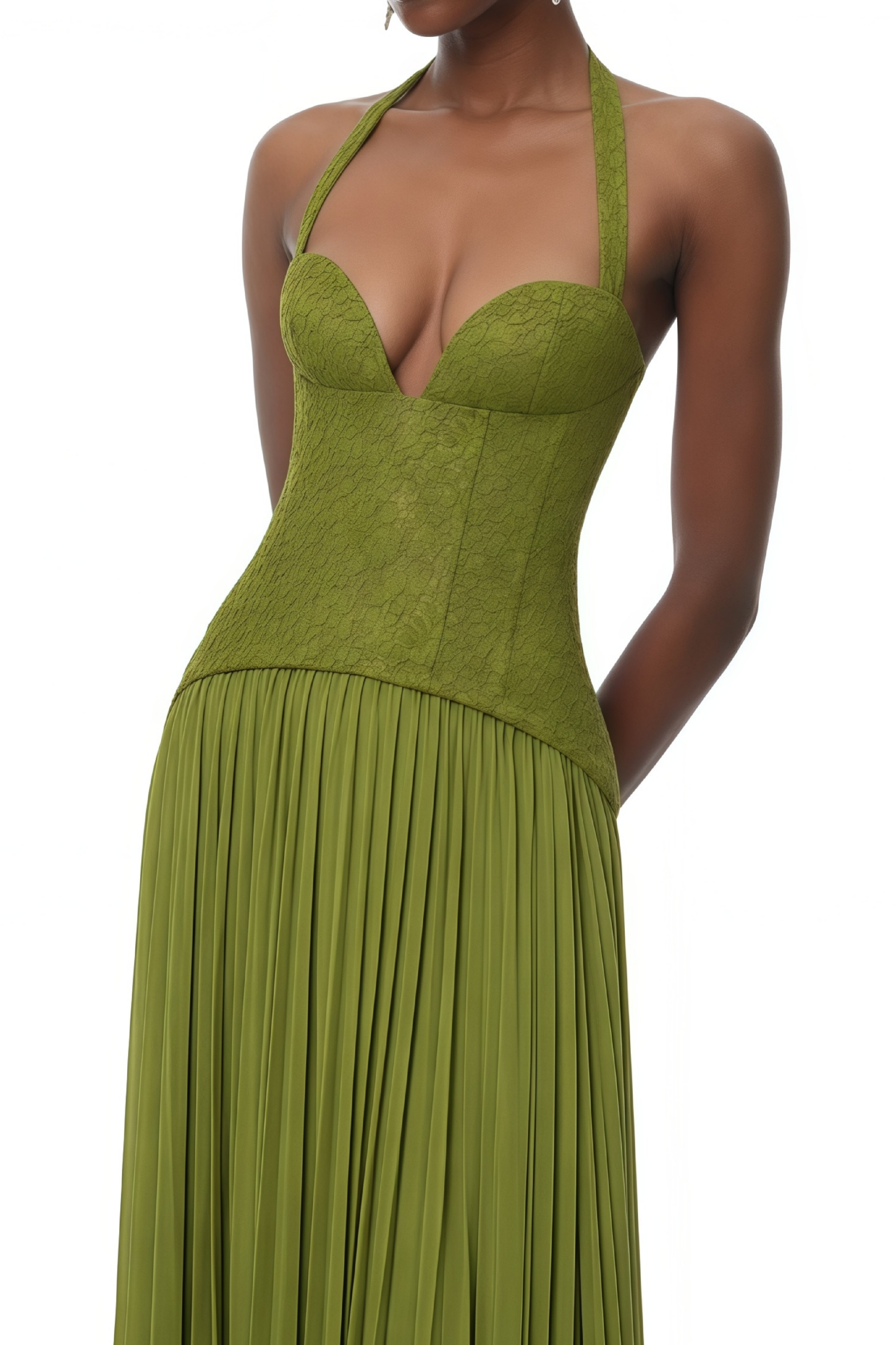 Bridget Green Emerald Corset Maxi Gown Relvoux Womenswear Bridget Green Emerald Corset Maxi Gown Relvoux Womenswear