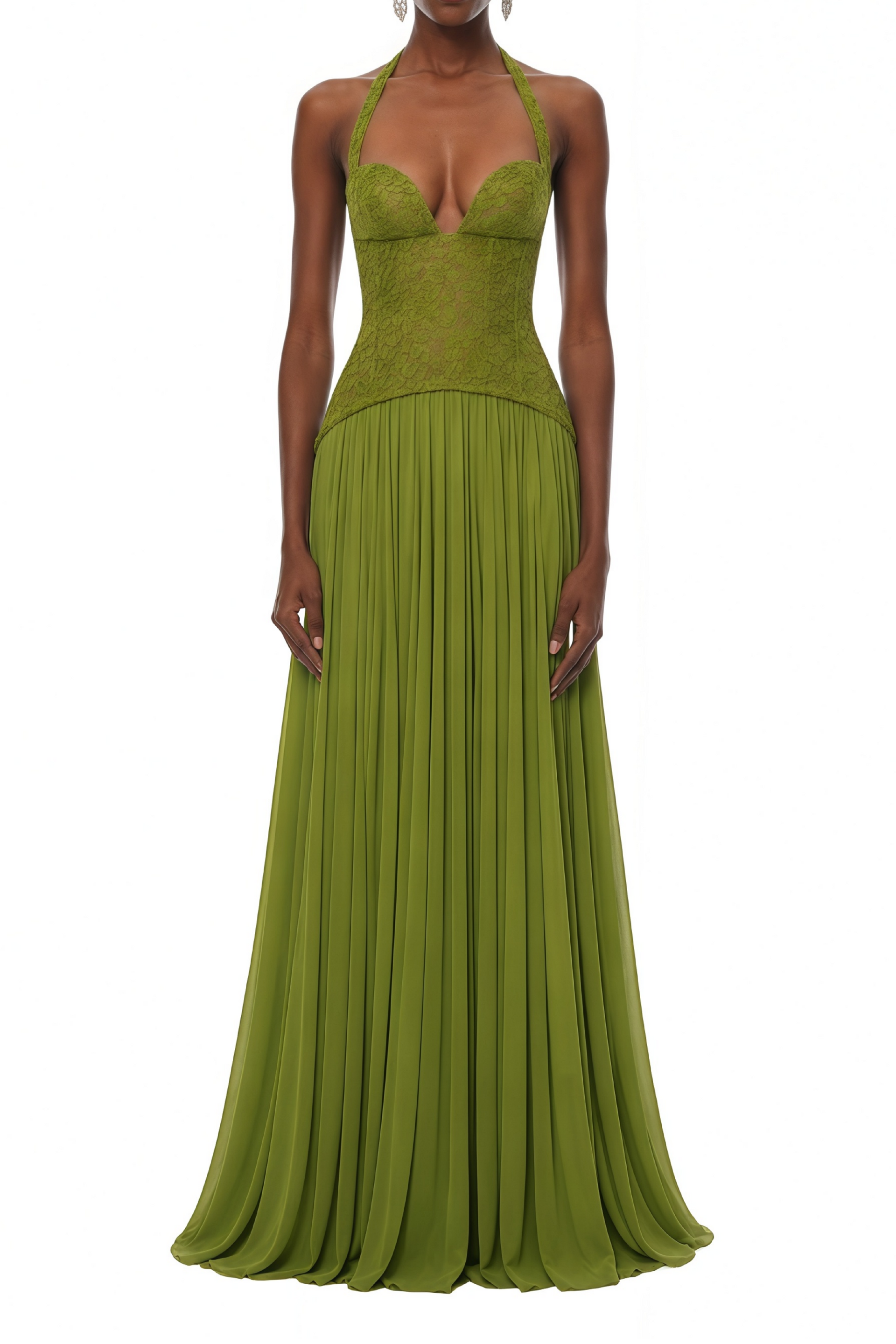 Bridget Green Emerald Corset Maxi Gown Relvoux Womenswear Bridget Green Emerald Corset Maxi Gown Relvoux Womenswear